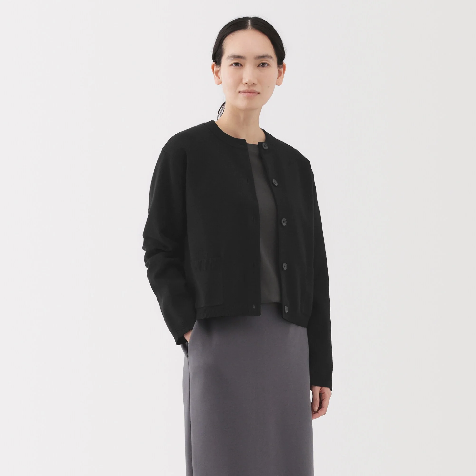 Women's Washable Crew Neck Cardigan