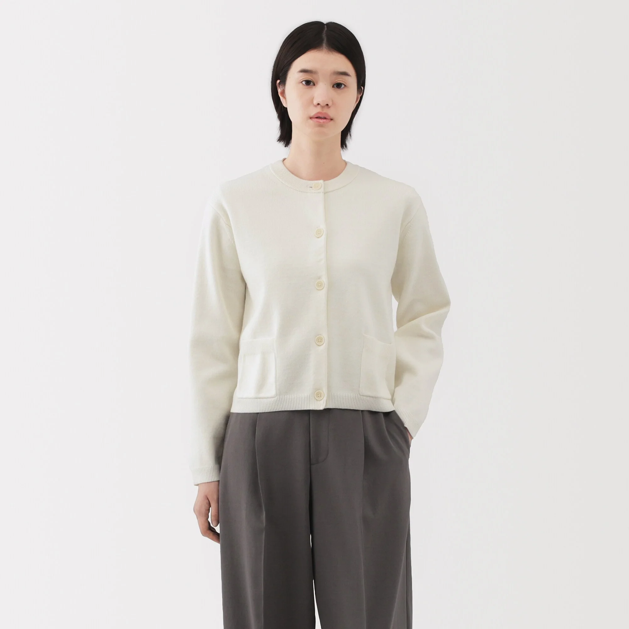 Women's Washable Crew Neck Cardigan - Image 19