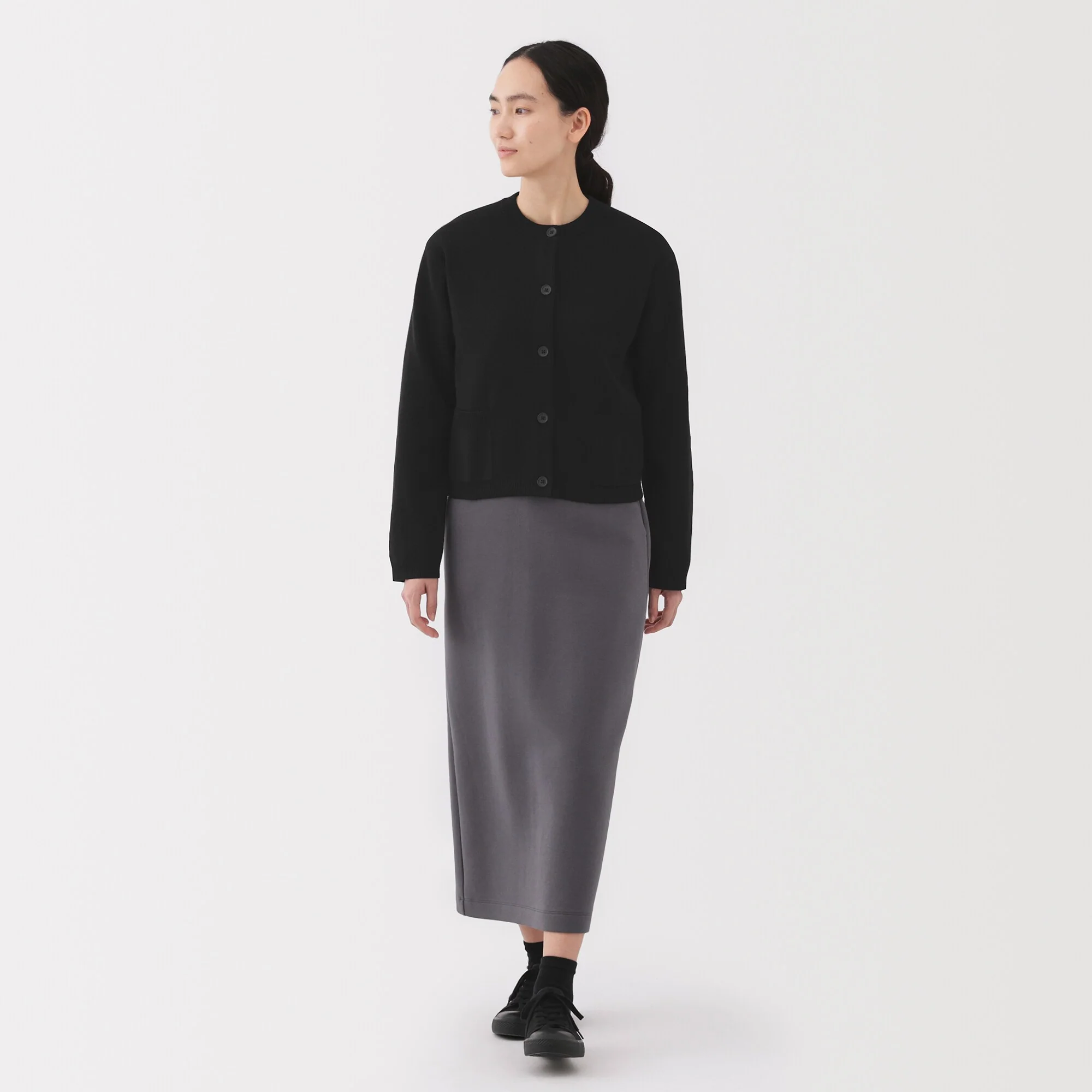 Women's Washable Crew Neck Cardigan - Image 4