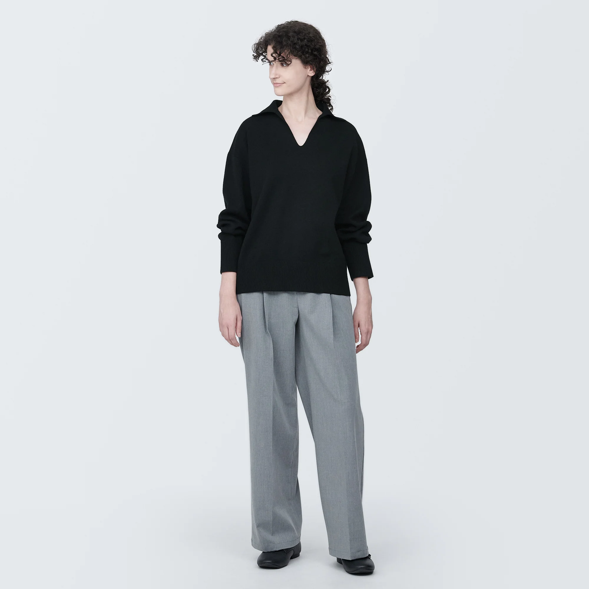 Women's Washable Milano Rib Knit Skipper Polo Sweater - Image 11
