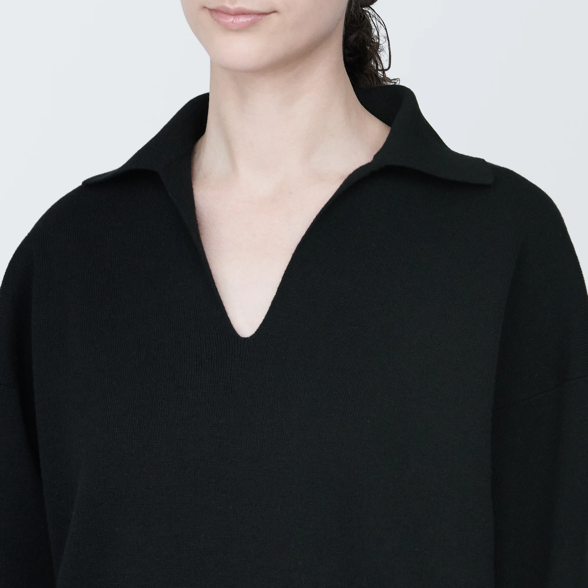 Women's Washable Milano Rib Knit Skipper Polo Sweater - Image 14