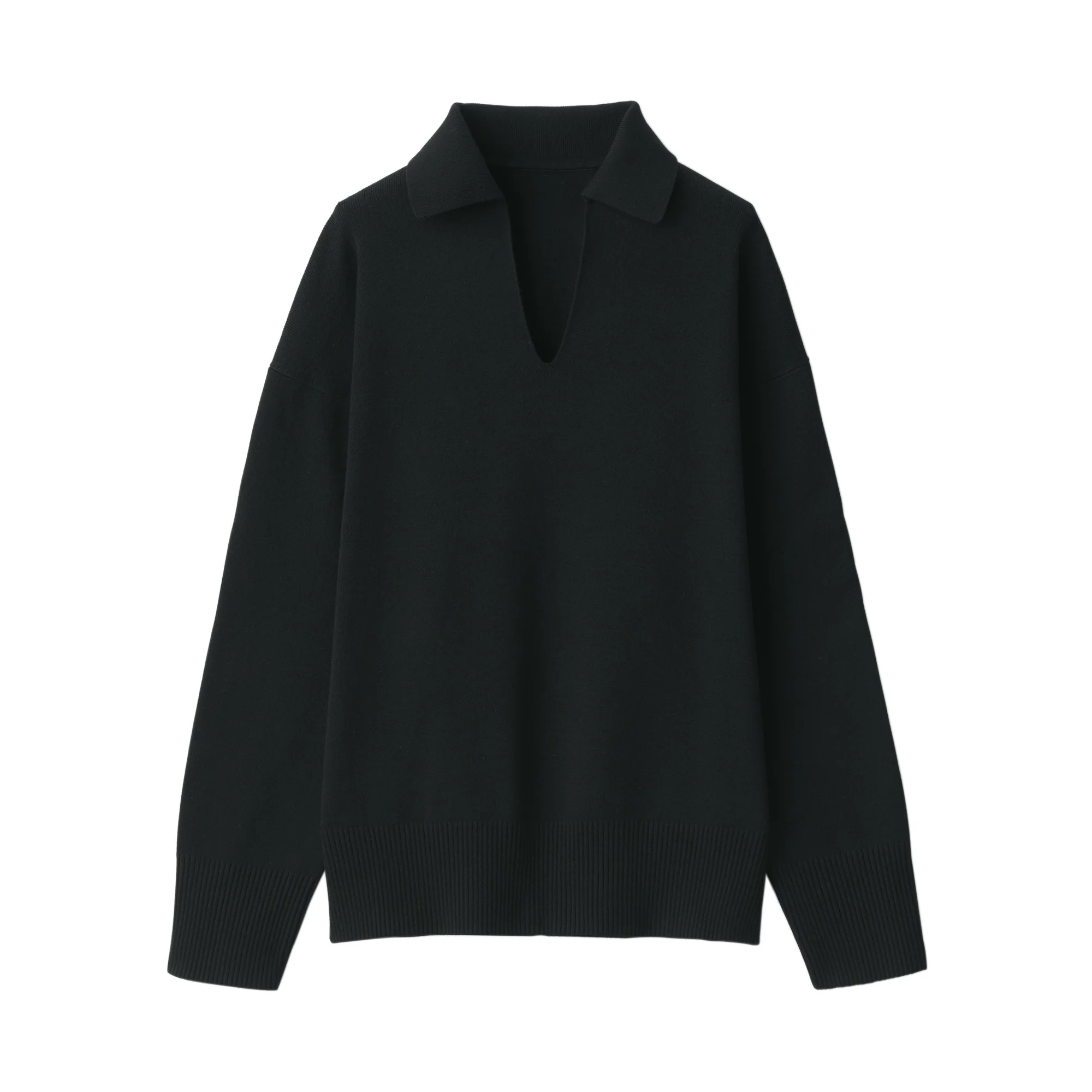 Women's Washable Milano Rib Knit Skipper Polo Sweater - Image 9