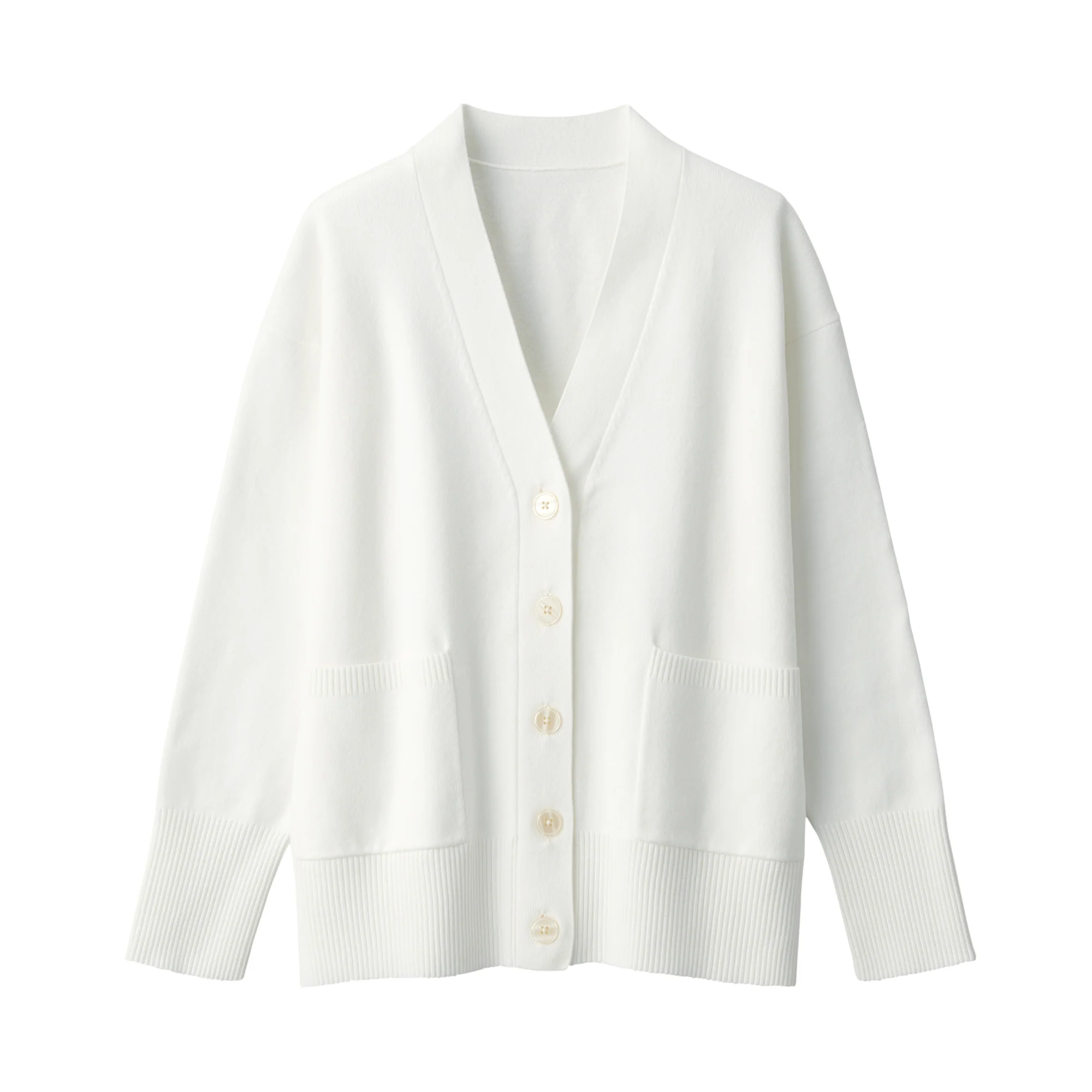 Women's Washable Milano Rib Knit V-Neck Cardigan - Image 10