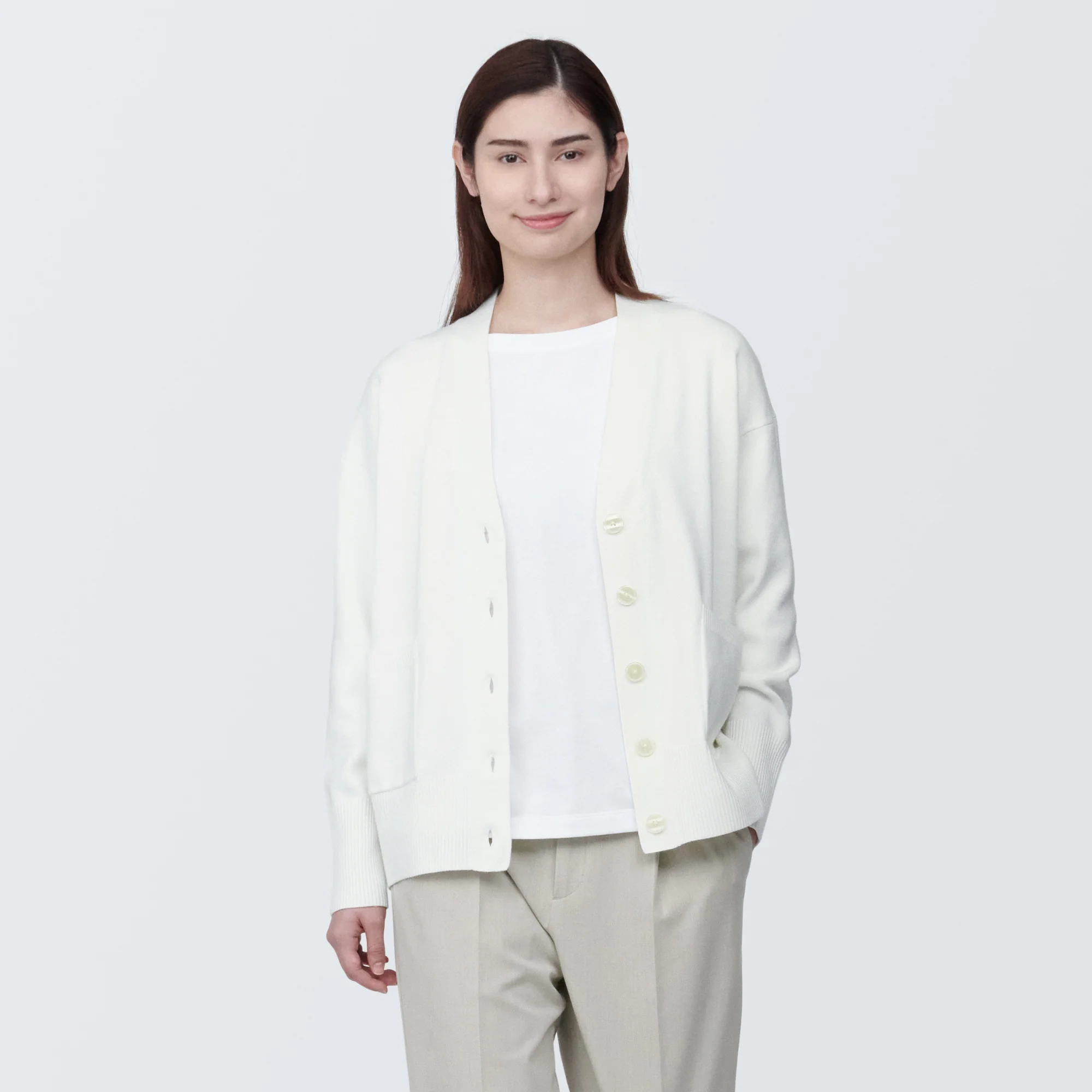 Women's Washable Milano Rib Knit V-Neck Cardigan - Image 11