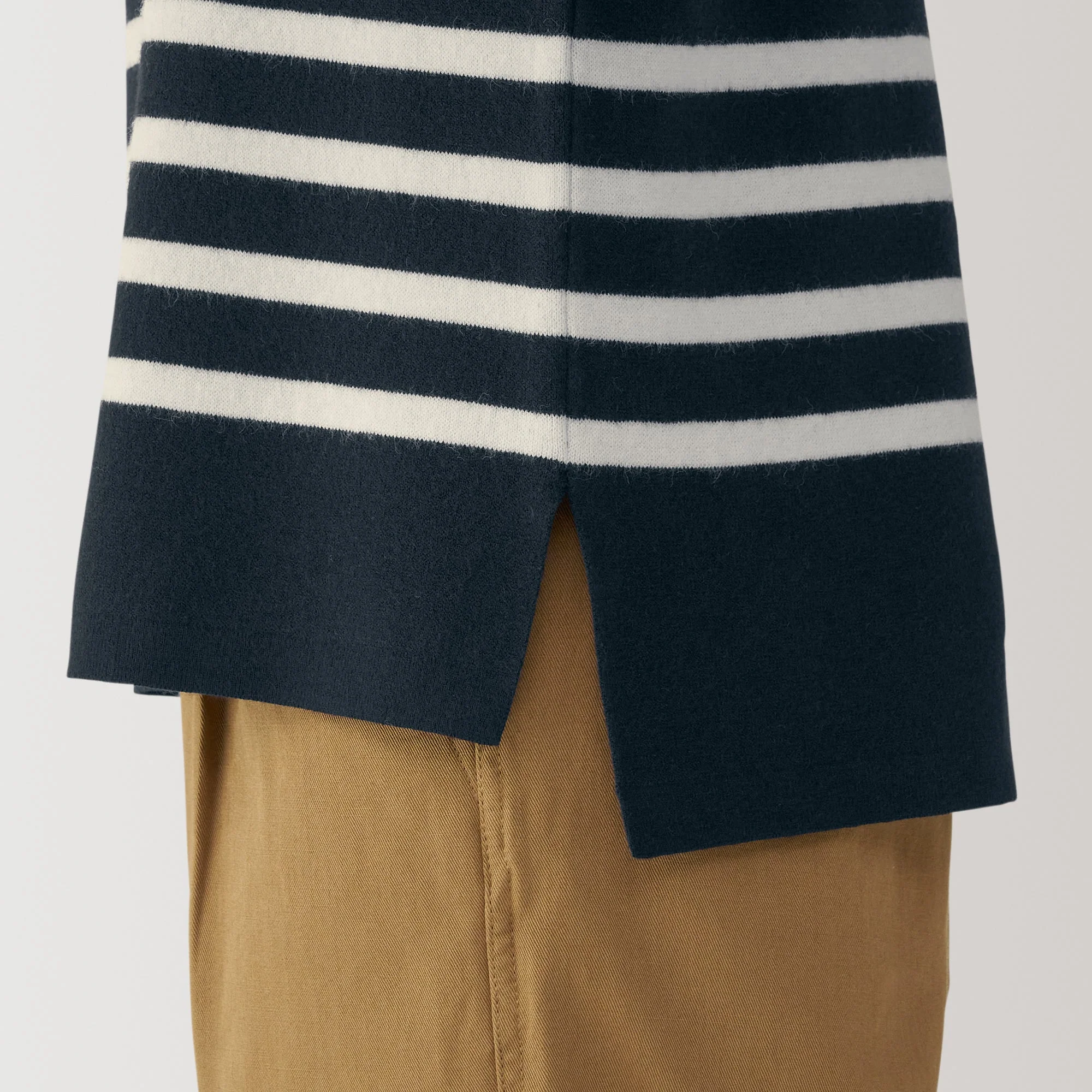 Women's Washable Milano Ribbed Half Zip Striped Sweater - Image 8