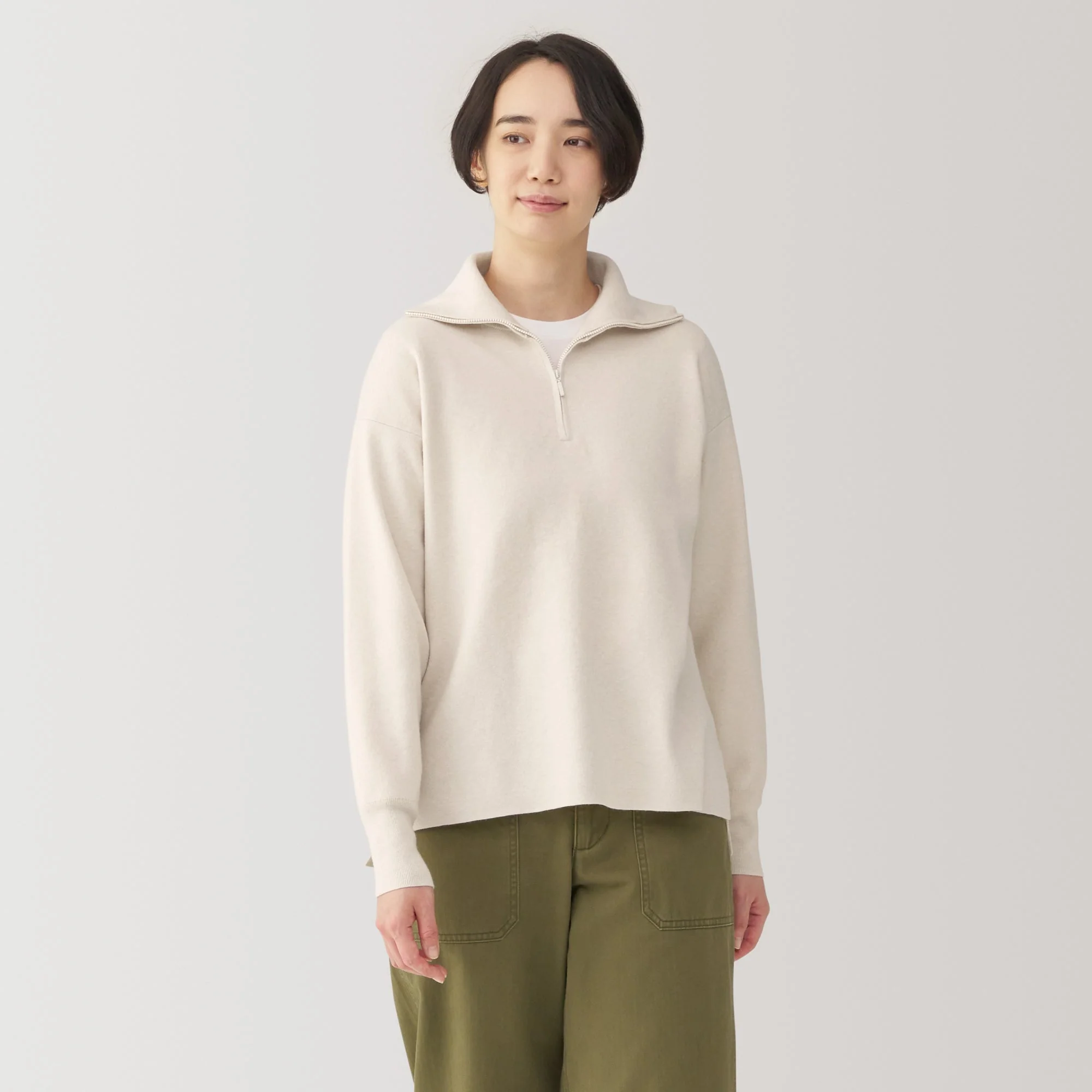 Women's Washable Milano Ribbed Half Zip Sweater - Image 12