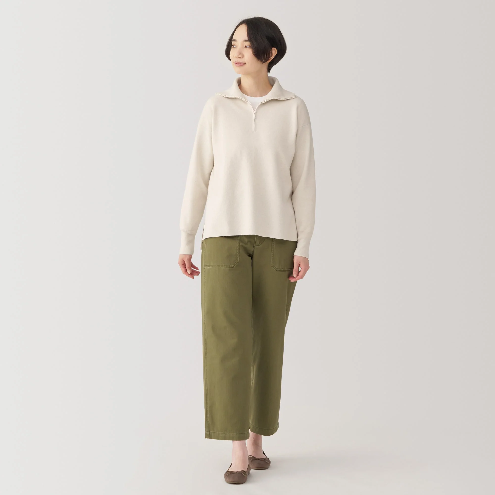 Women's Washable Milano Ribbed Half Zip Sweater - Image 13