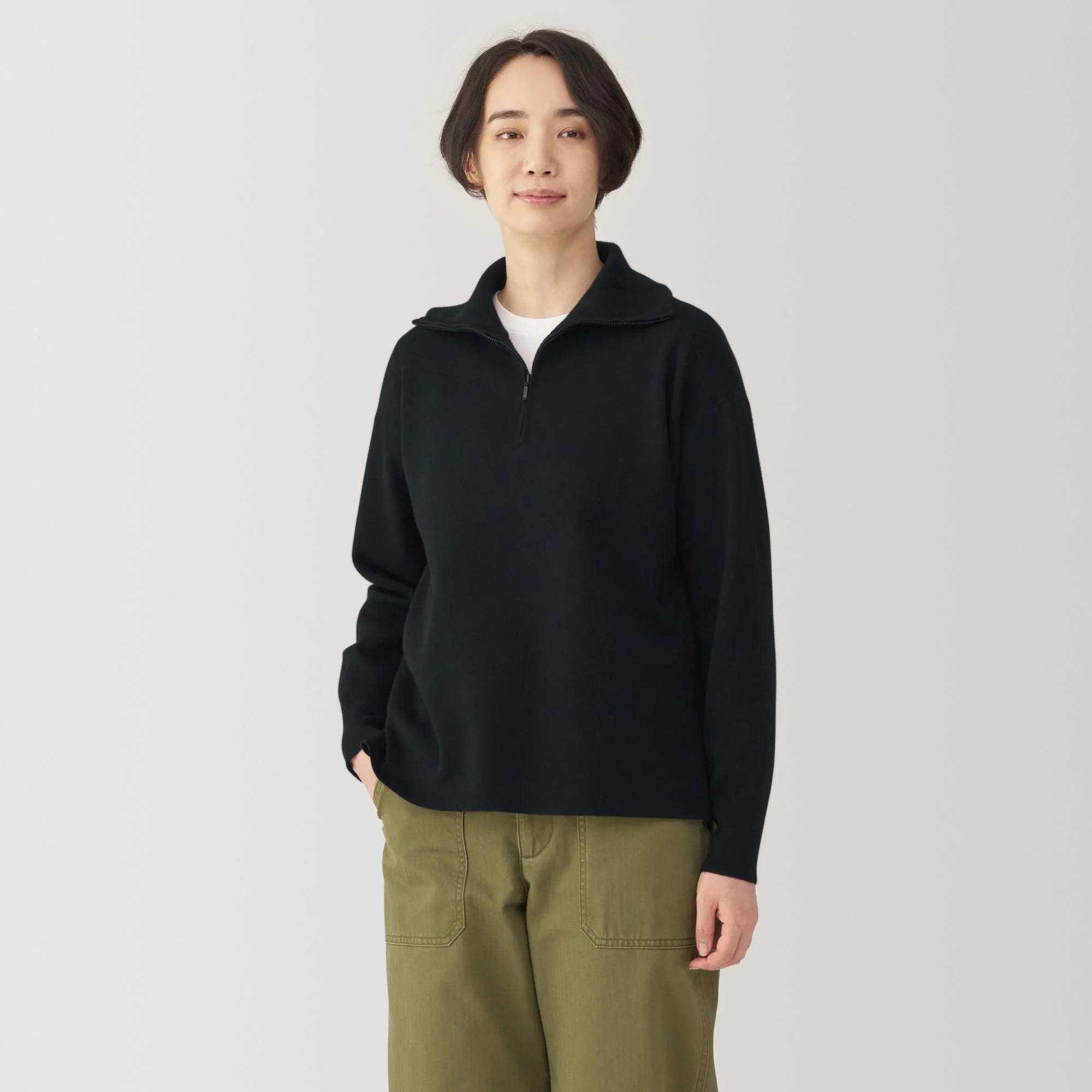 Women's Washable Milano Ribbed Half Zip Sweater - Image 21