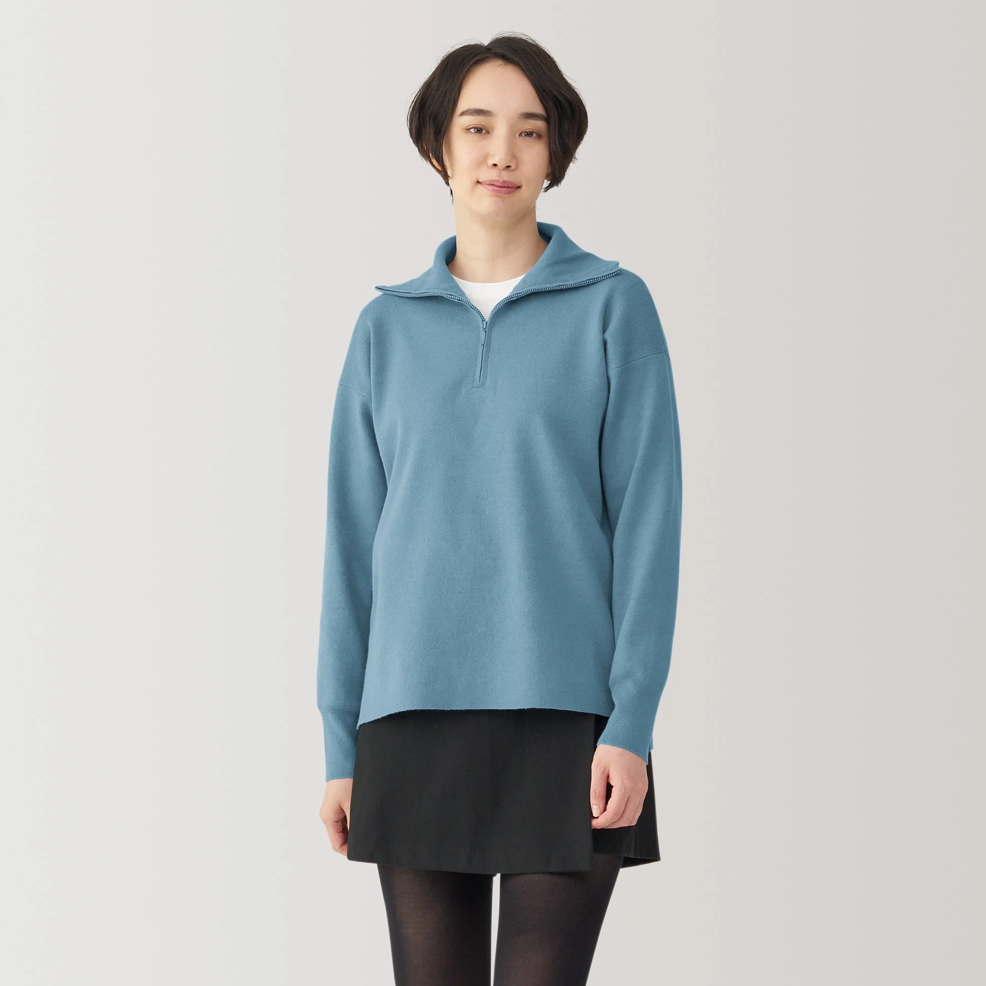 Women's Washable Milano Ribbed Half Zip Sweater - Image 30