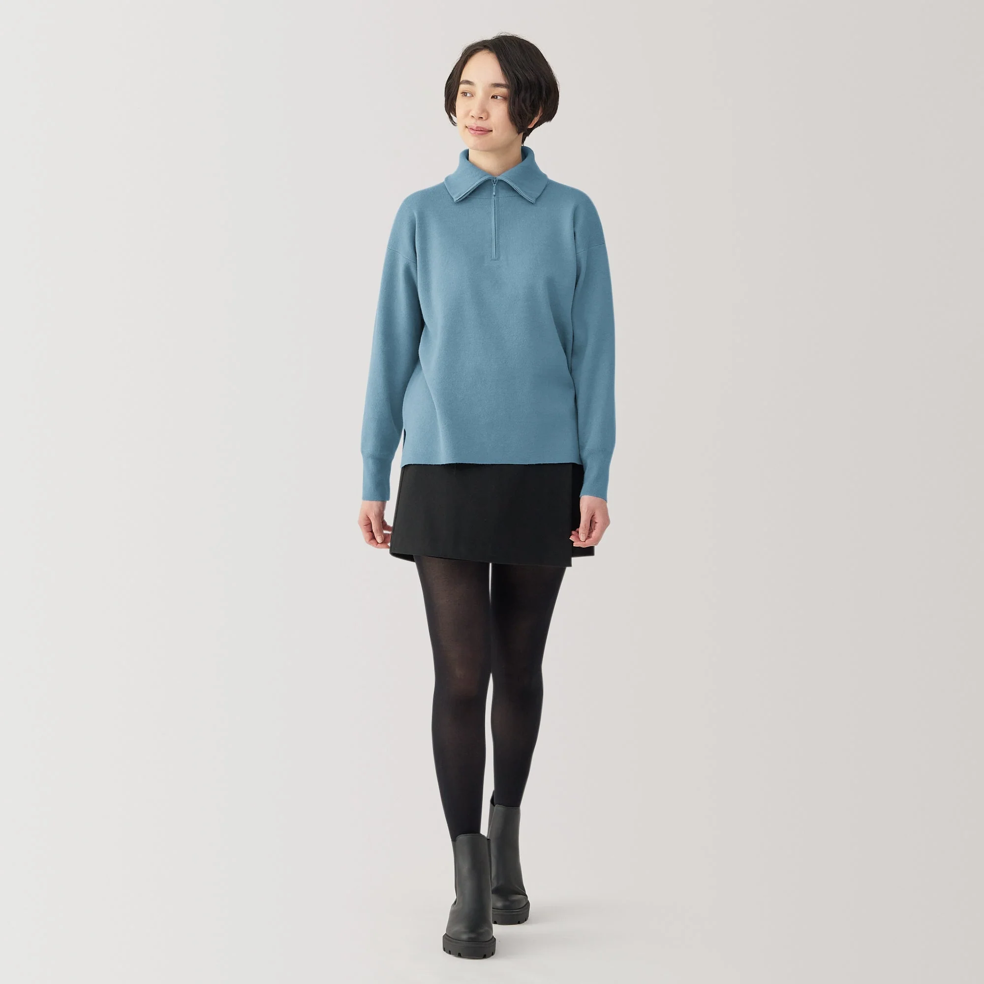 Women's Washable Milano Ribbed Half Zip Sweater - Image 31