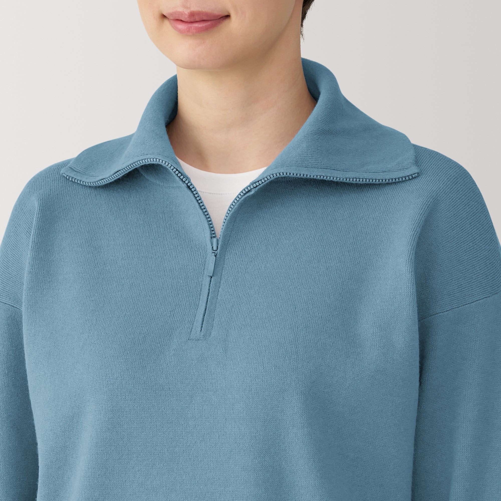 Women's Washable Milano Ribbed Half Zip Sweater - Image 34