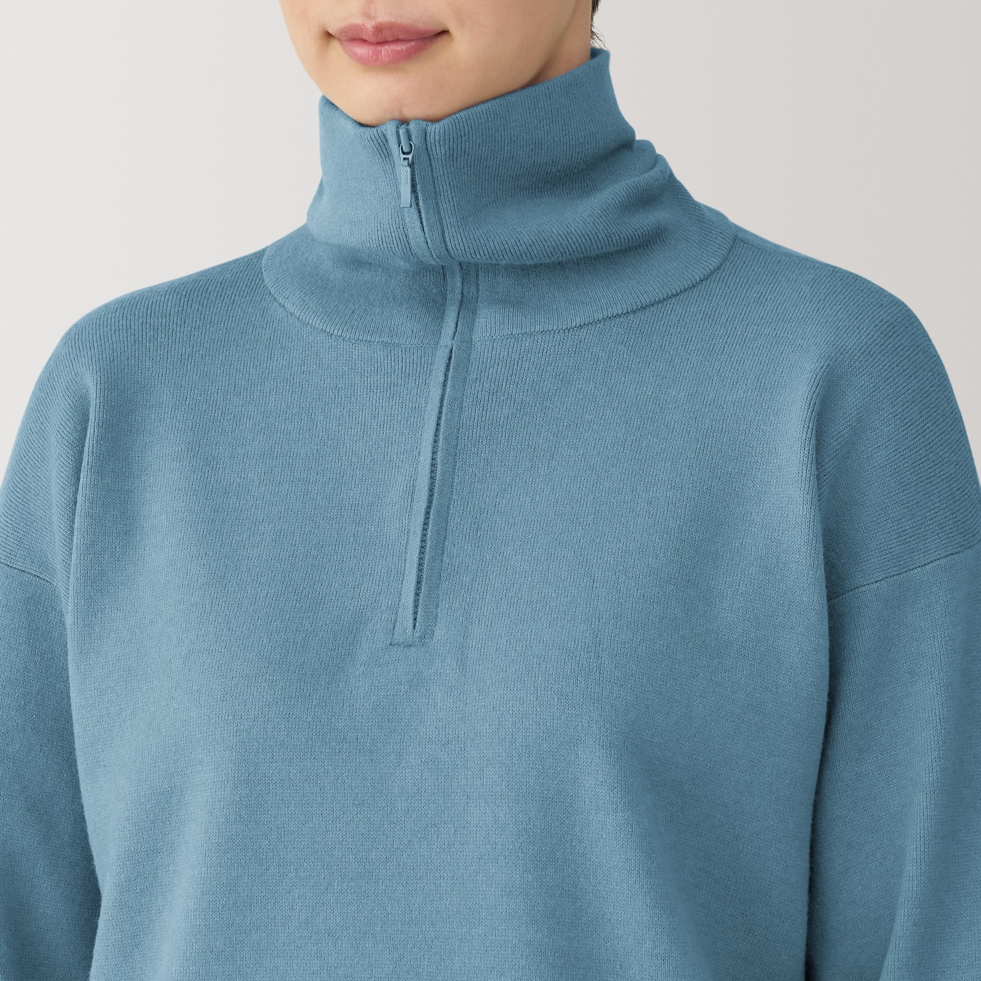 Women's Washable Milano Ribbed Half Zip Sweater - Image 35