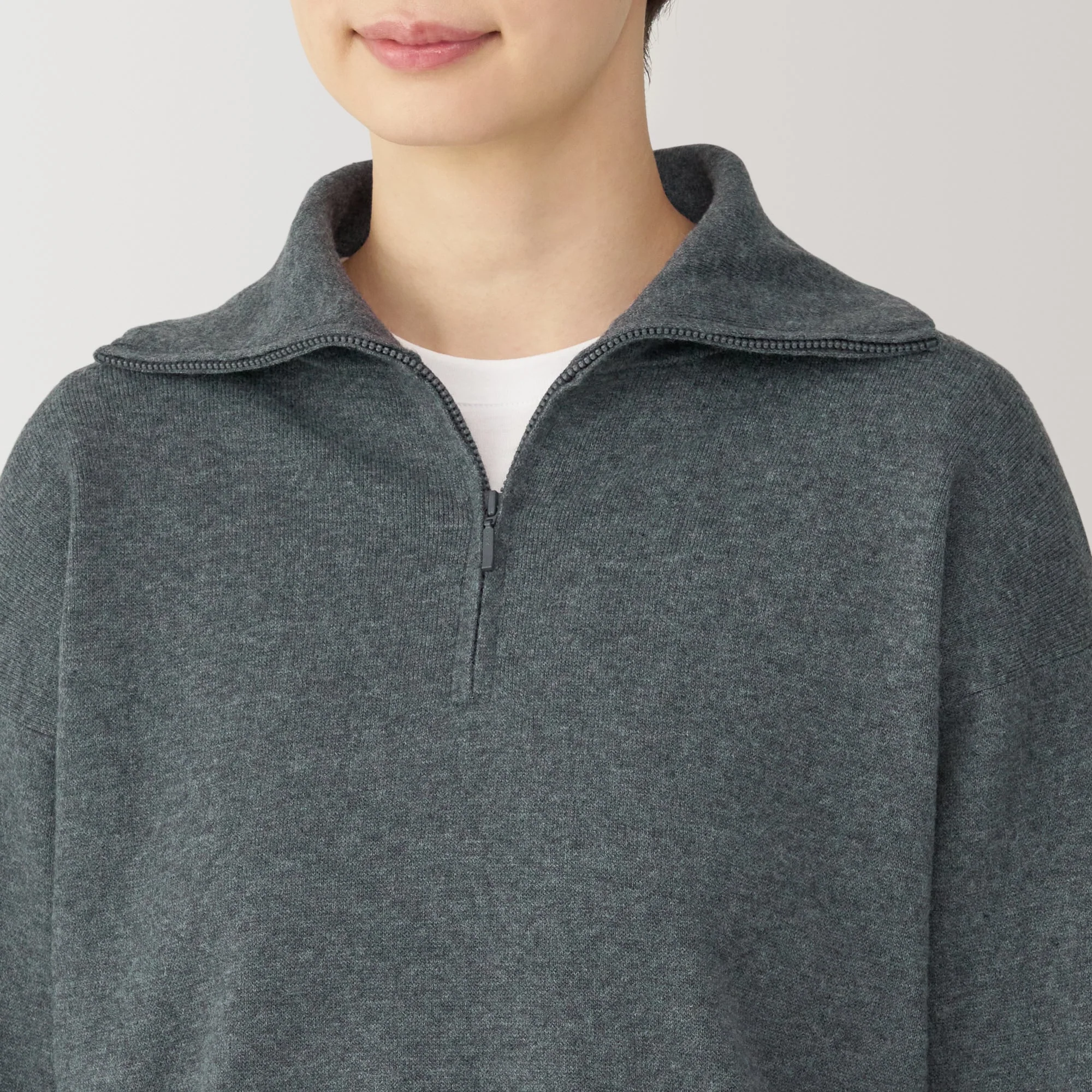 Women's Washable Milano Ribbed Half Zip Sweater - Image 7