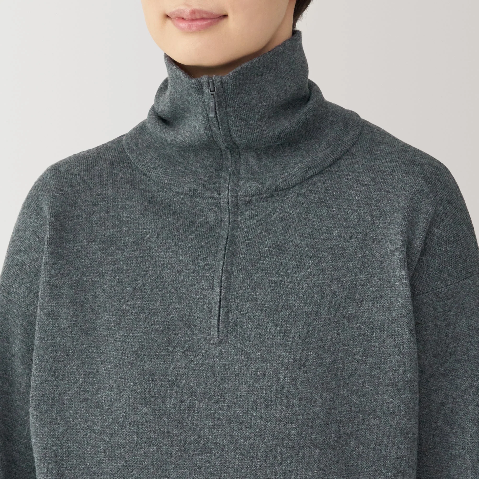 Women's Washable Milano Ribbed Half Zip Sweater - Image 8