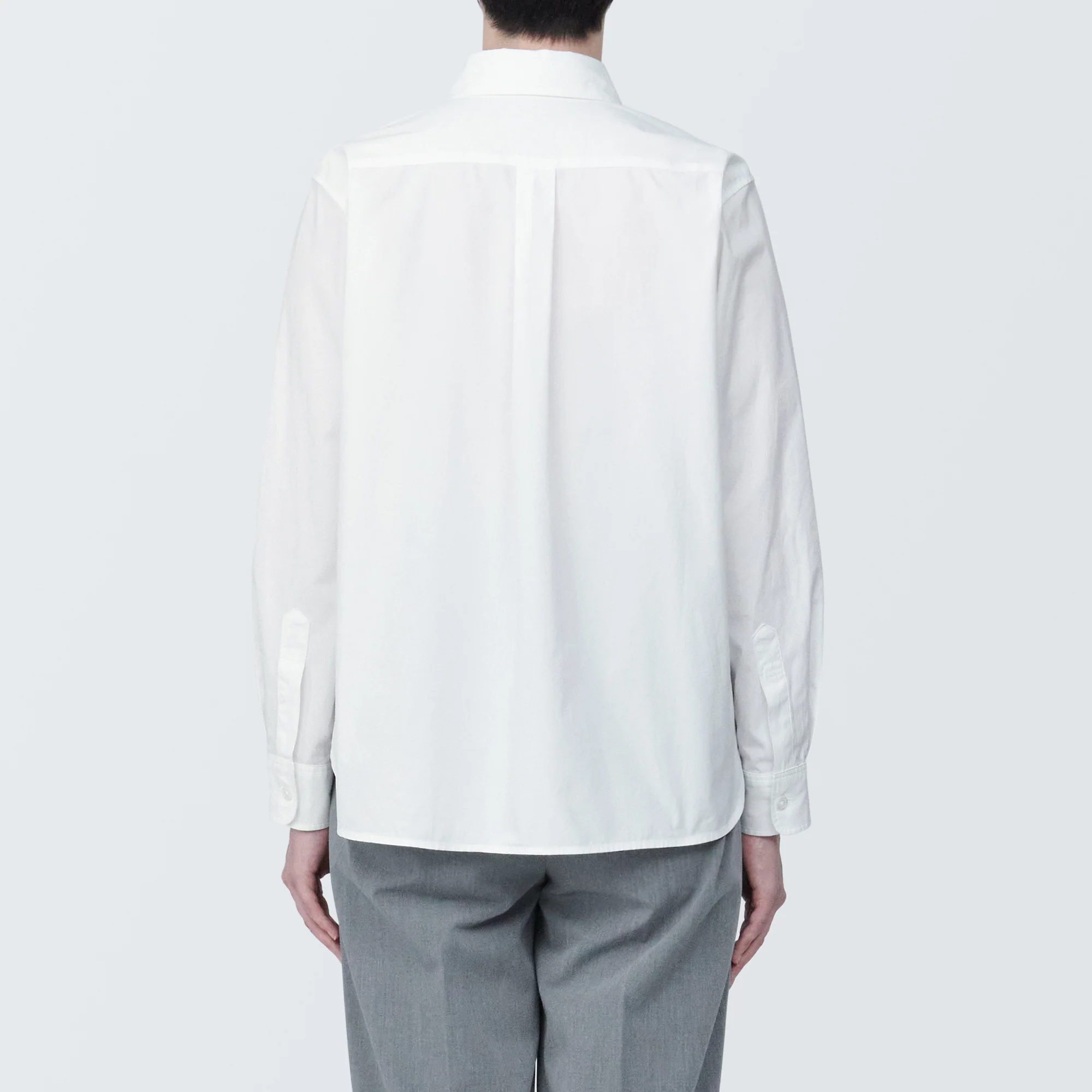 Women's Washed Broad Regular Collar Long Sleeve Shirt - Image 6
