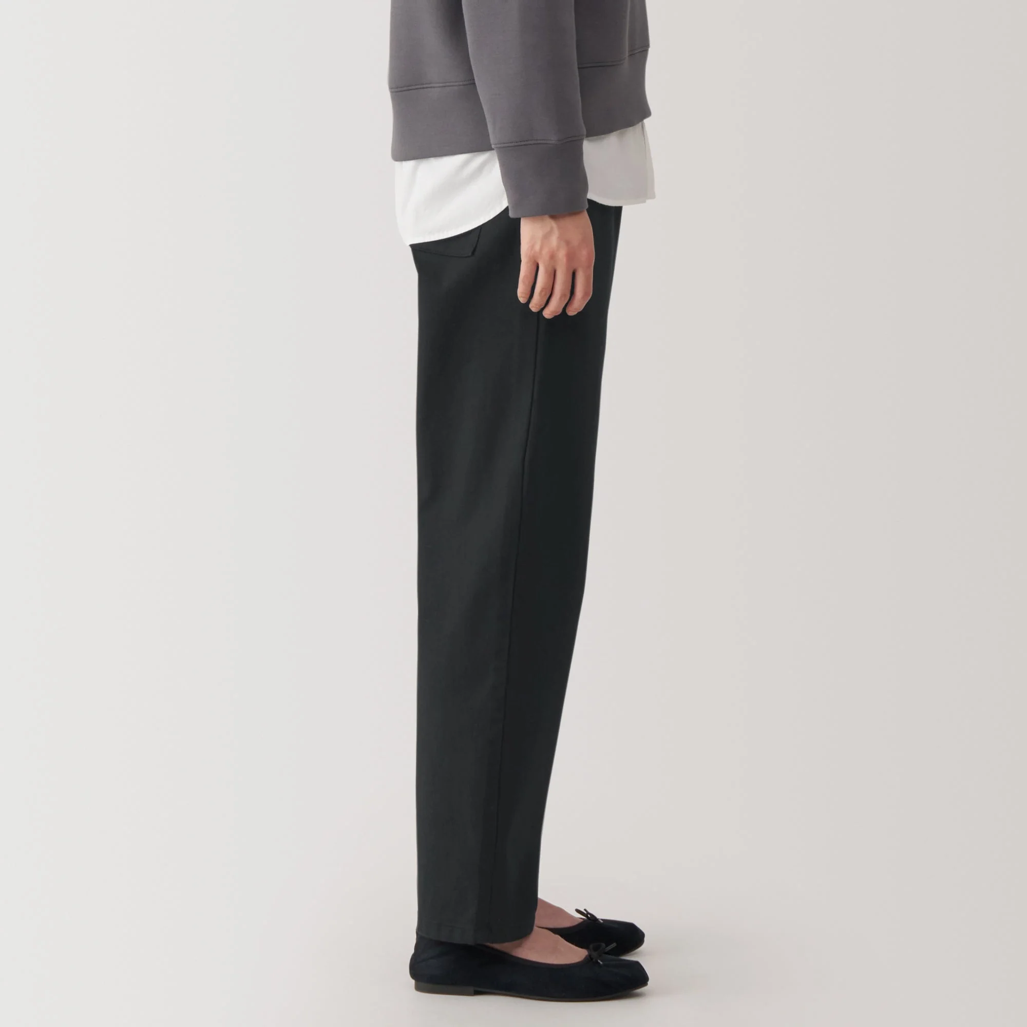 Women's Washed Denim Easy Tapered Pants - Image 5