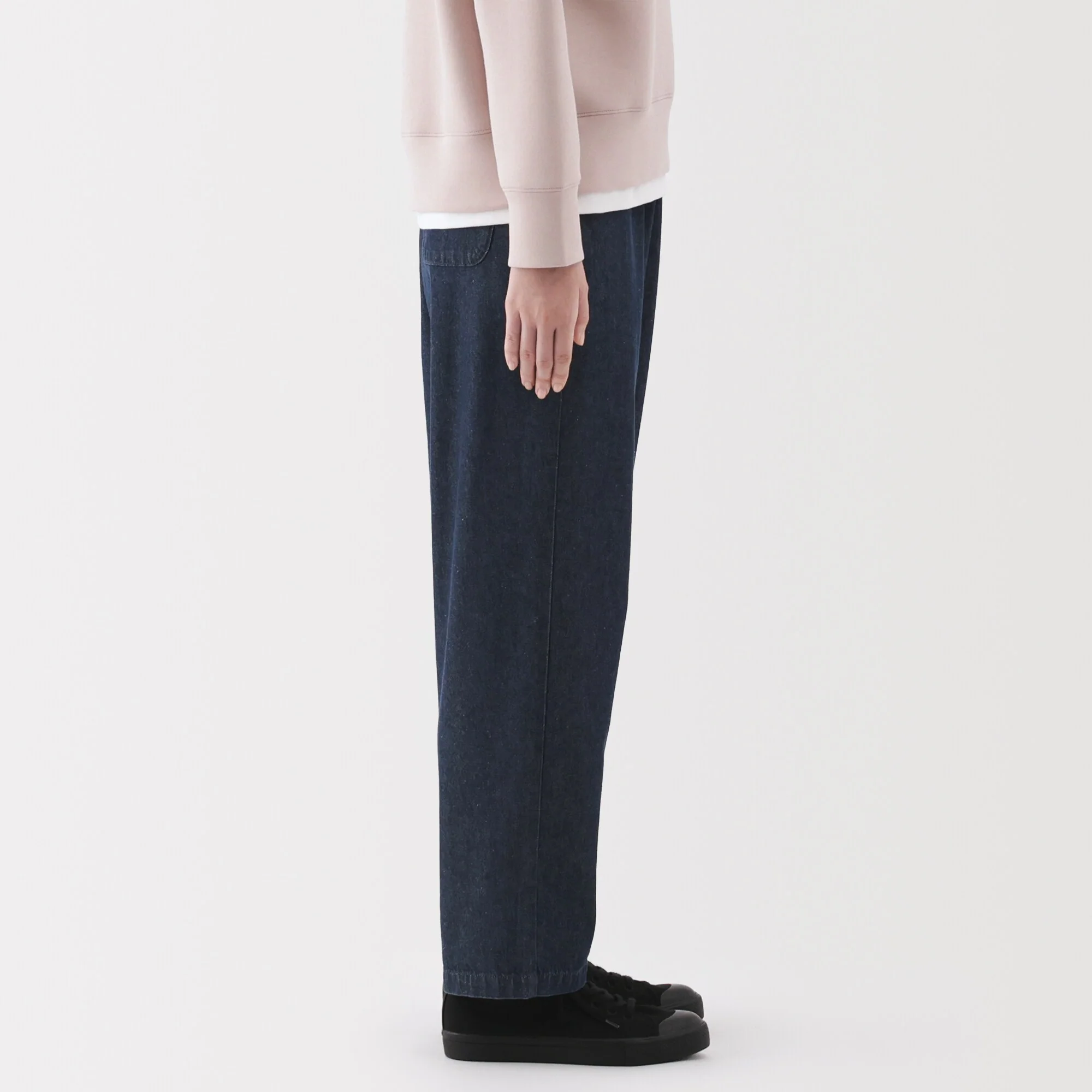 Women's Washed Denim Easy Tapered Pants - Image 14
