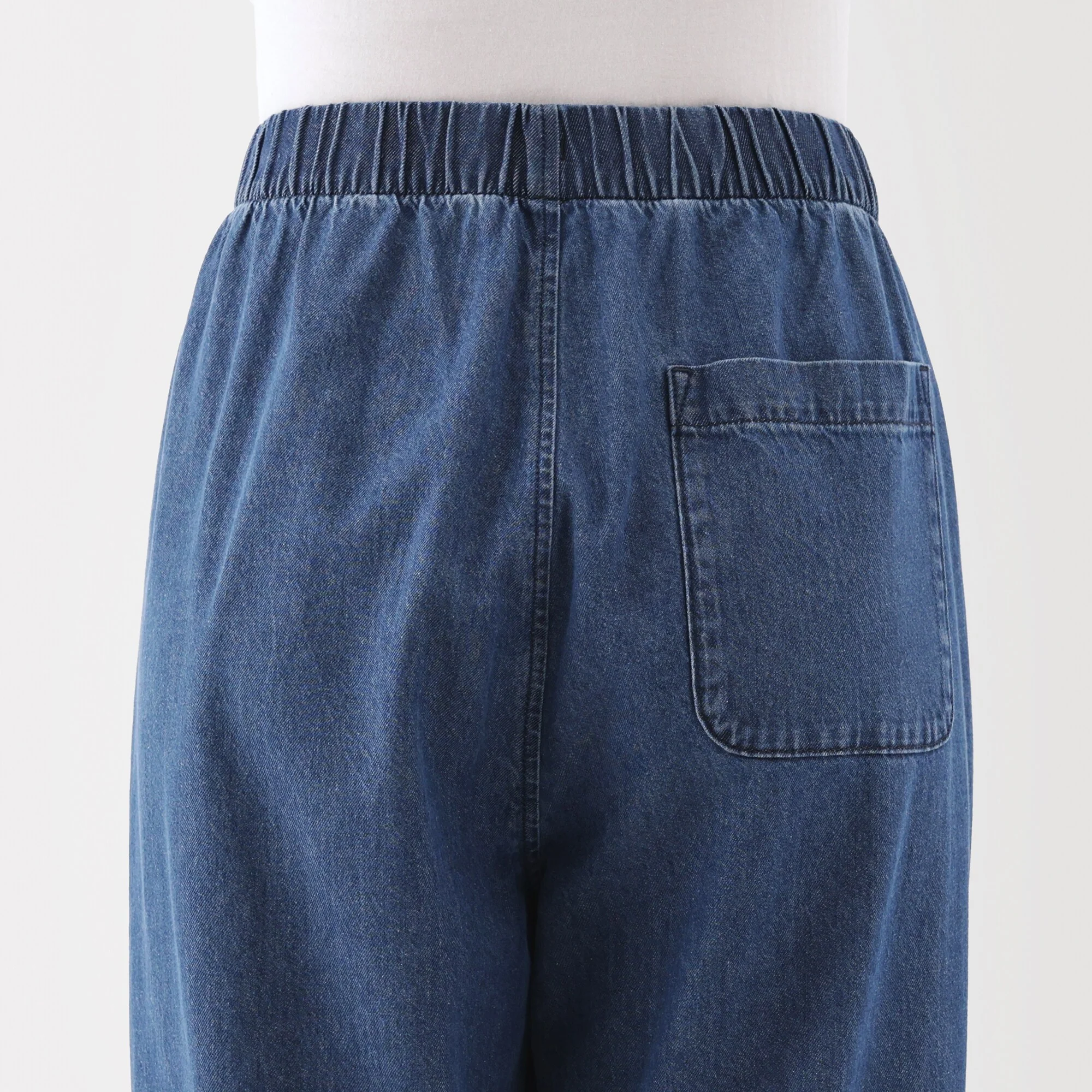 Women's Washed Denim Easy Tapered Pants - Image 8