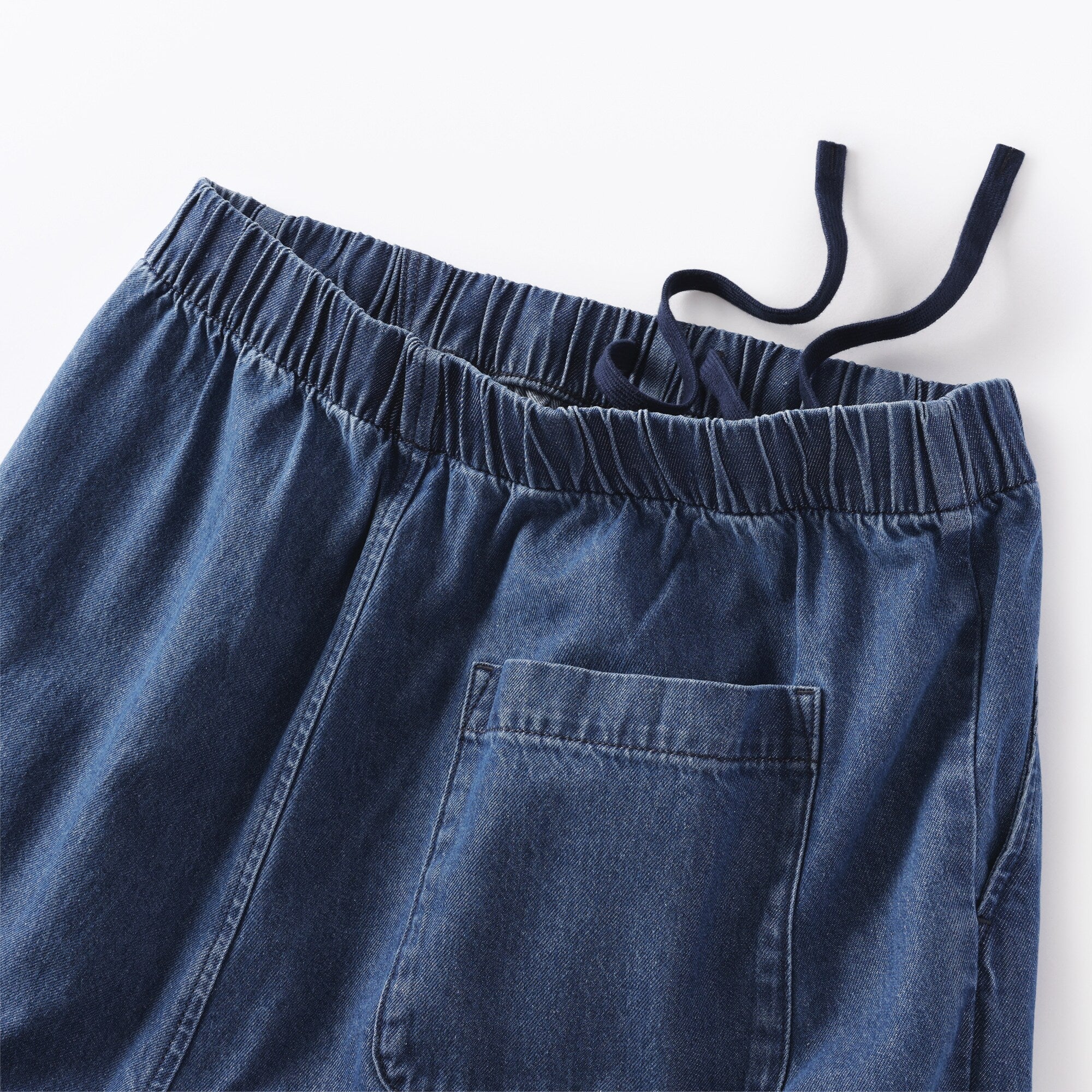 Women's Washed Denim Easy Tapered Pants - Image 9