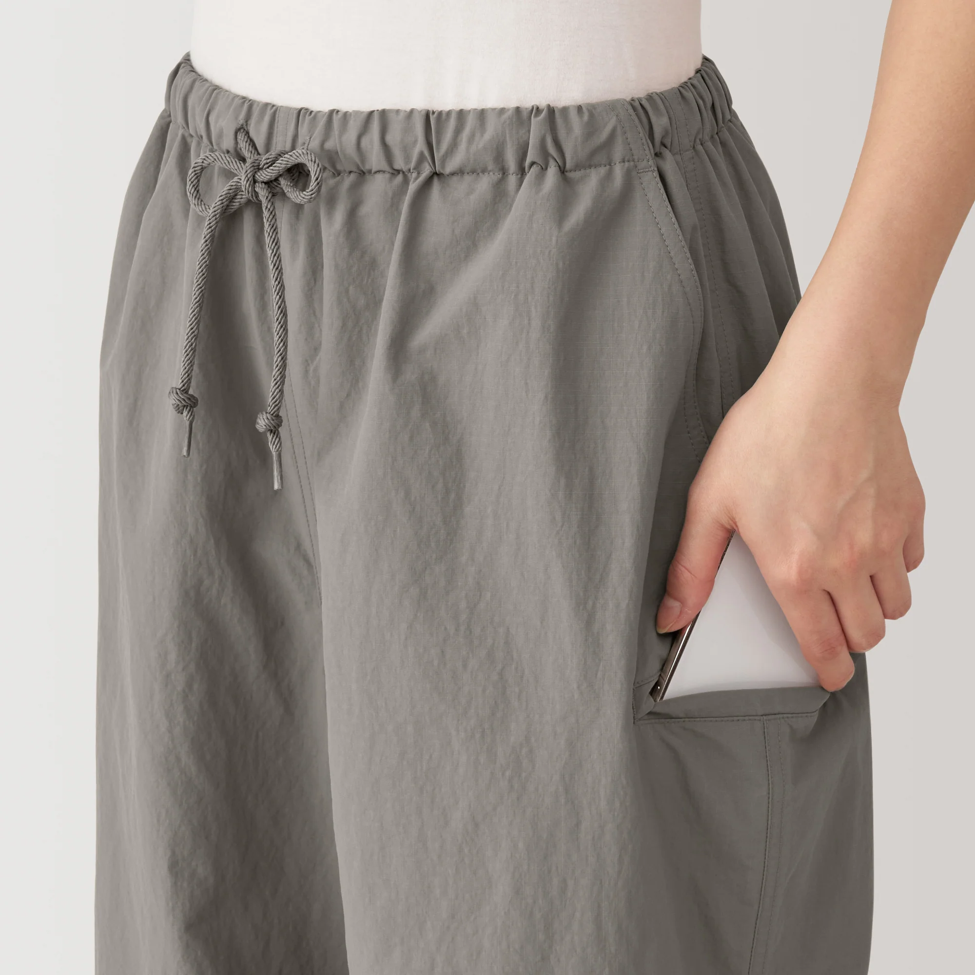 Women's Water Repellent Nylon Wind Wide Pants - Image 20