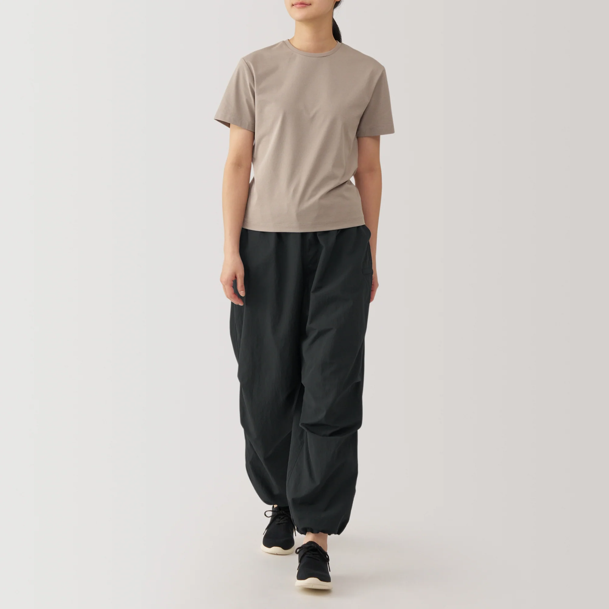 Women's Water Repellent Nylon Wind Wide Pants - Image 37