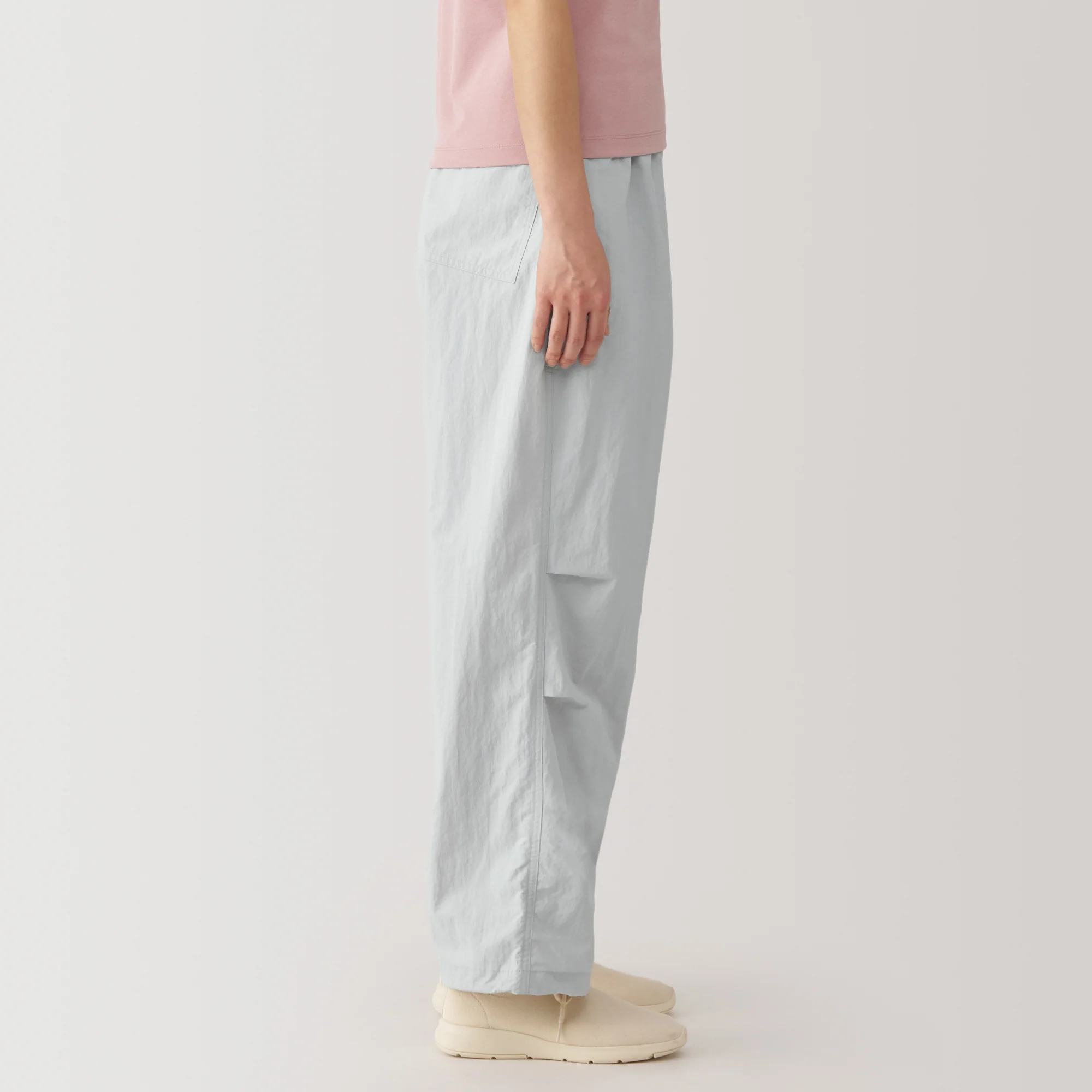 Women's Water Repellent Nylon Wind Wide Pants - Image 5