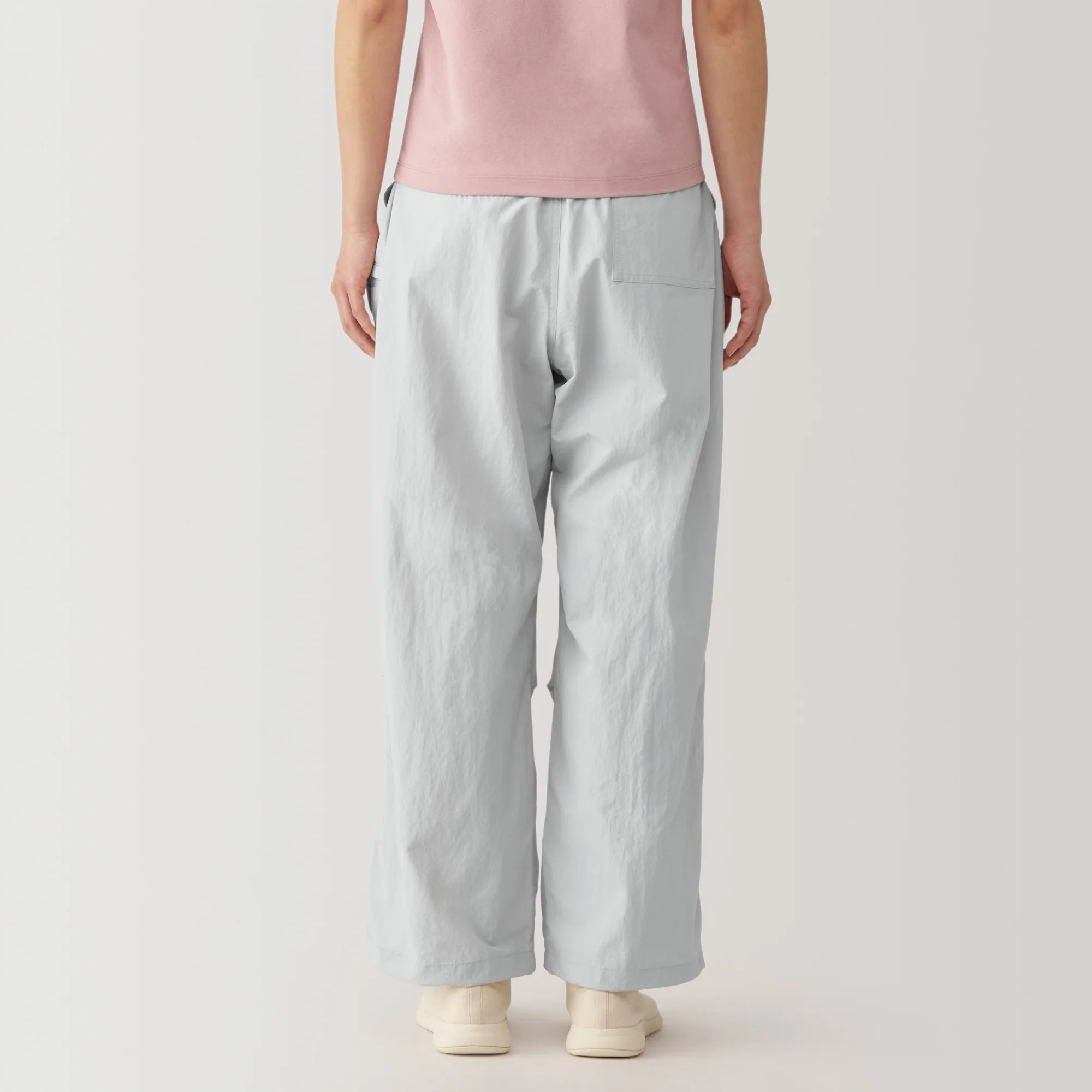 Women's Water Repellent Nylon Wind Wide Pants - Image 6