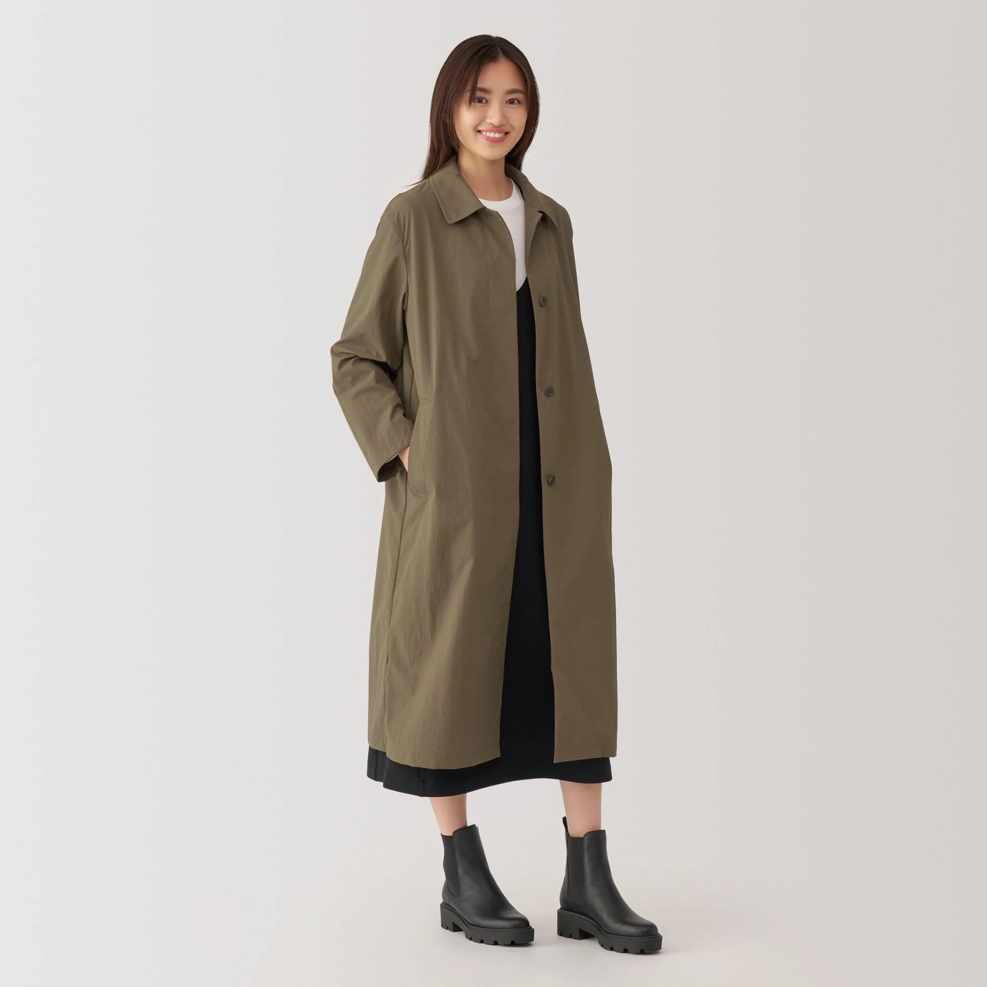 Women's Water Repellent Stand Fall Collar Coat - Image 14