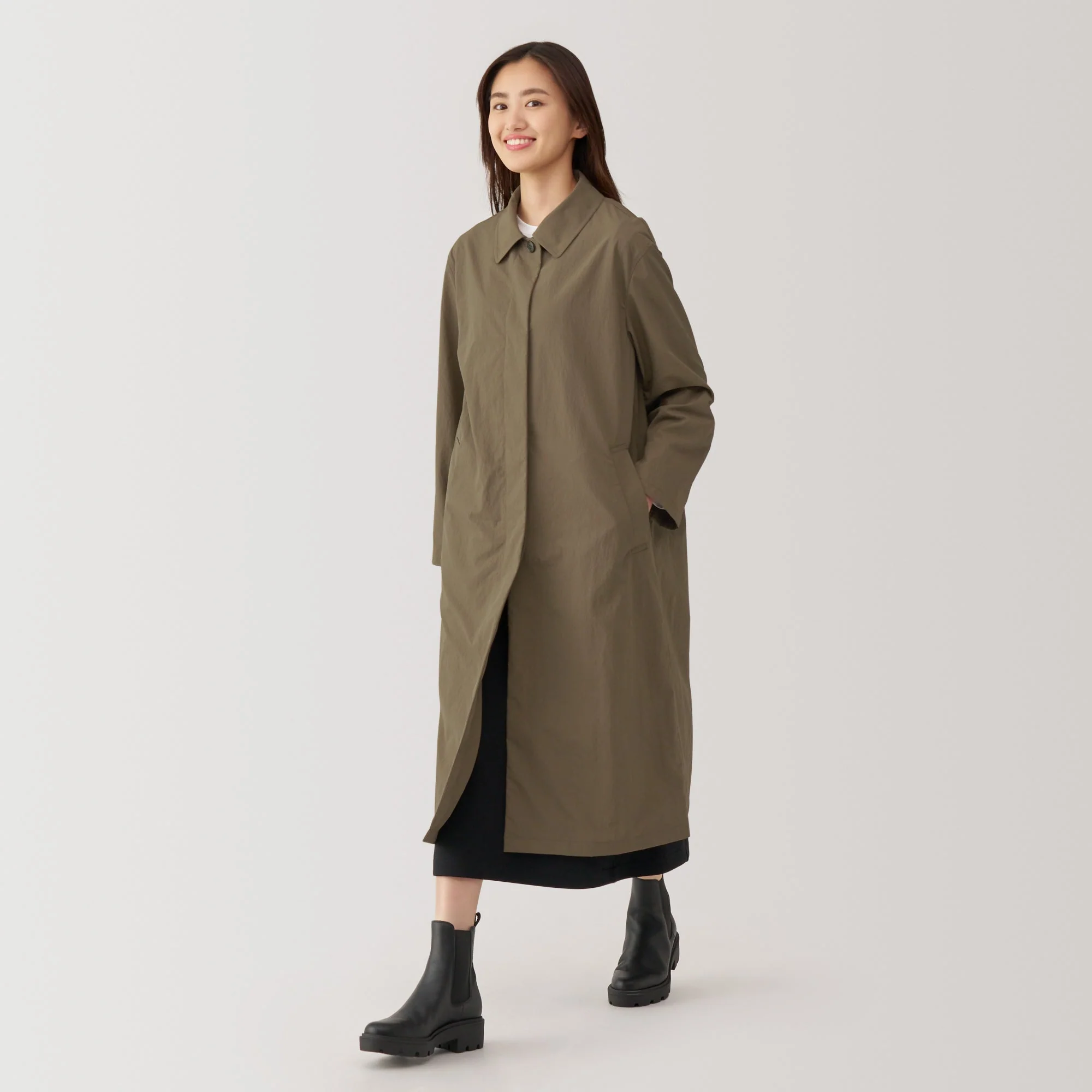 Women's Water Repellent Stand Fall Collar Coat - Image 15