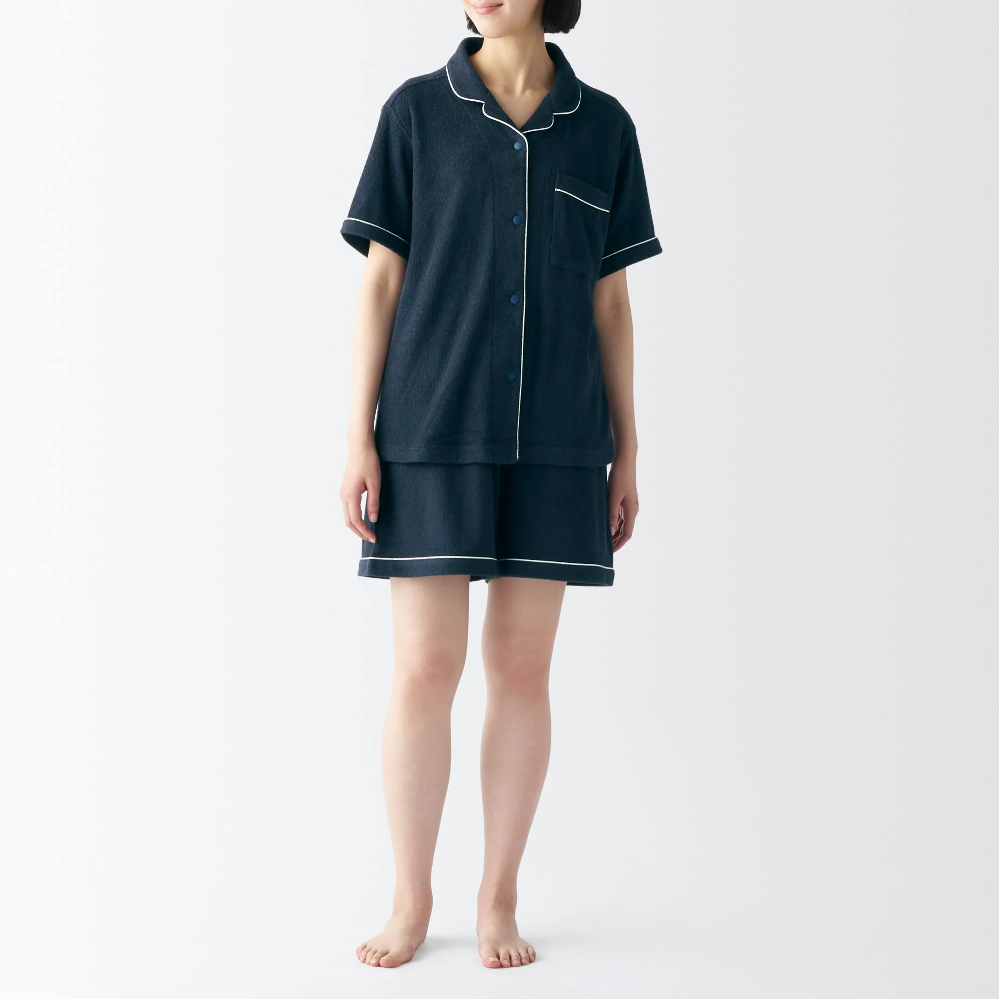 Women's Wearable Pile Towel Short Sleeve Pajamas - Image 21