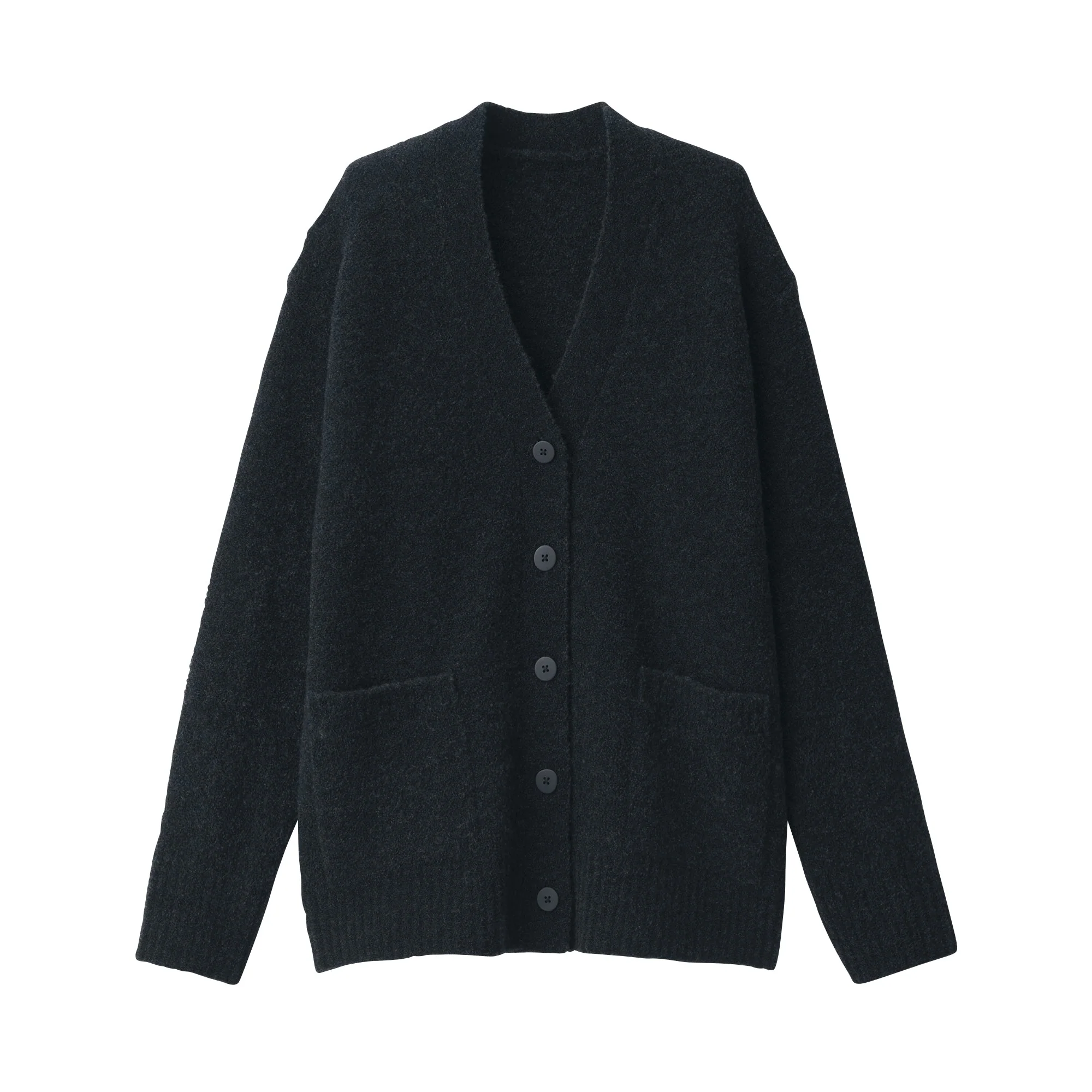 Women's Wool Blend Boucle V-Neck Cardigan - Image 10
