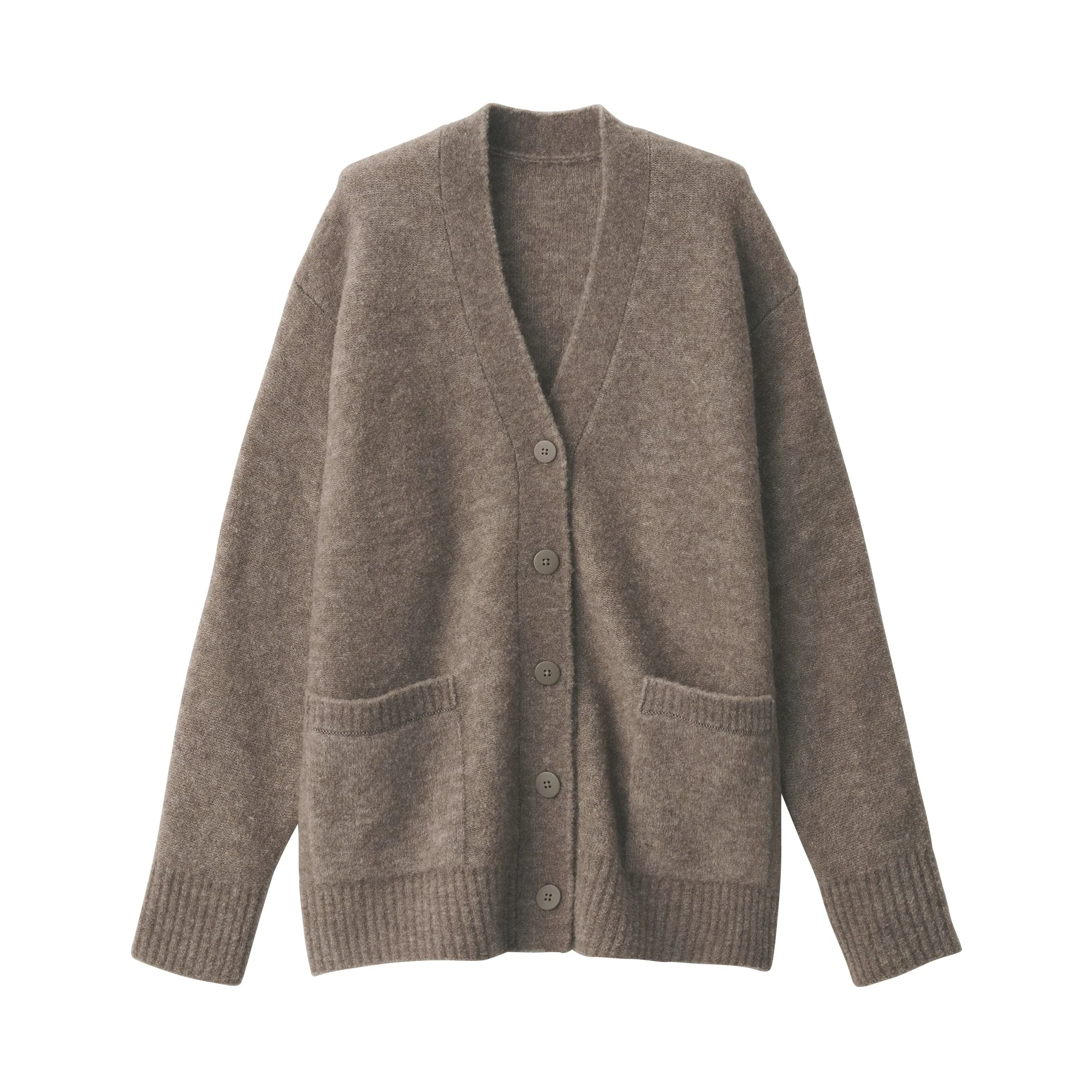 Women's Wool Blend Boucle V-Neck Cardigan - Image 18