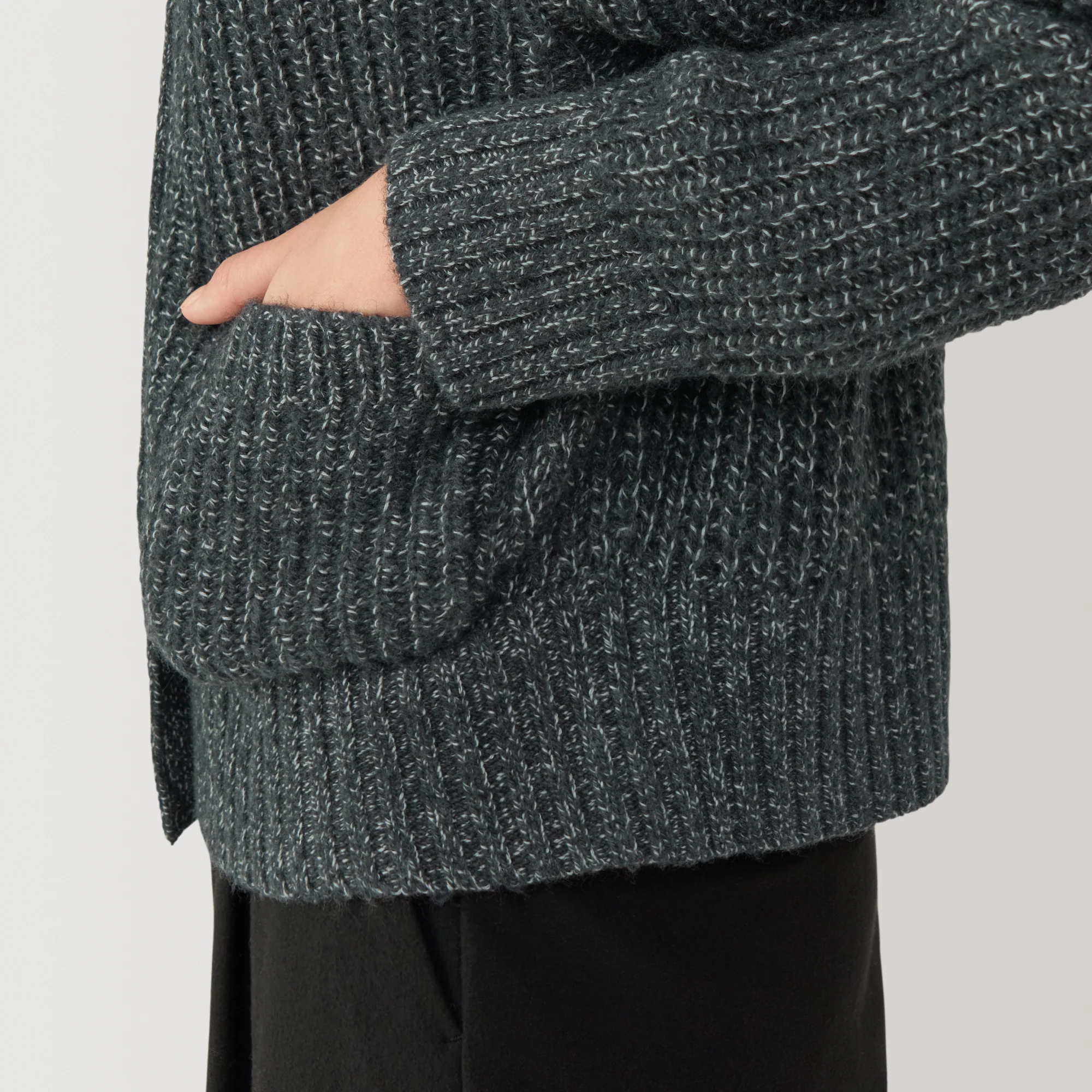 Women's Yak Wool Blend Mock Neck Cardigan - Image 15