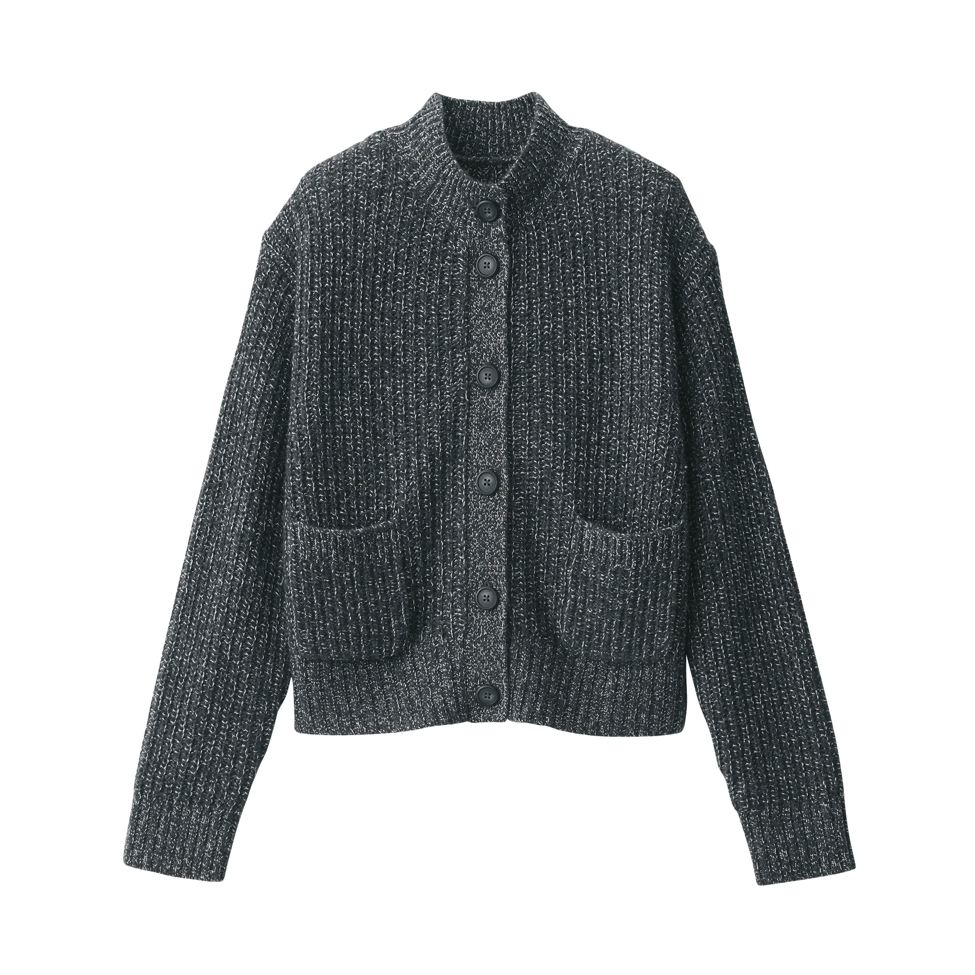 Women's Yak Wool Blend Mock Neck Cardigan - Image 16