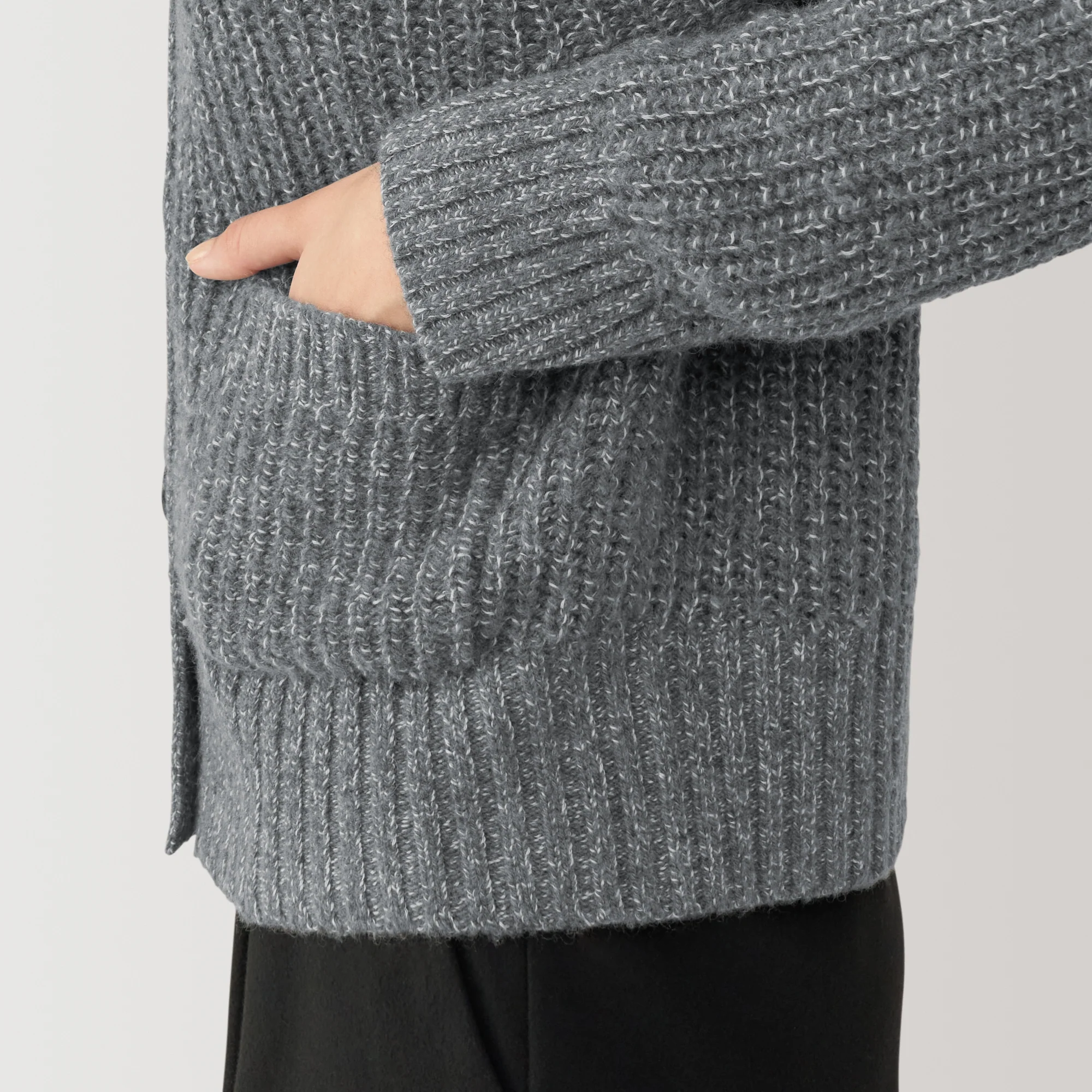 Women's Yak Wool Blend Mock Neck Cardigan - Image 24