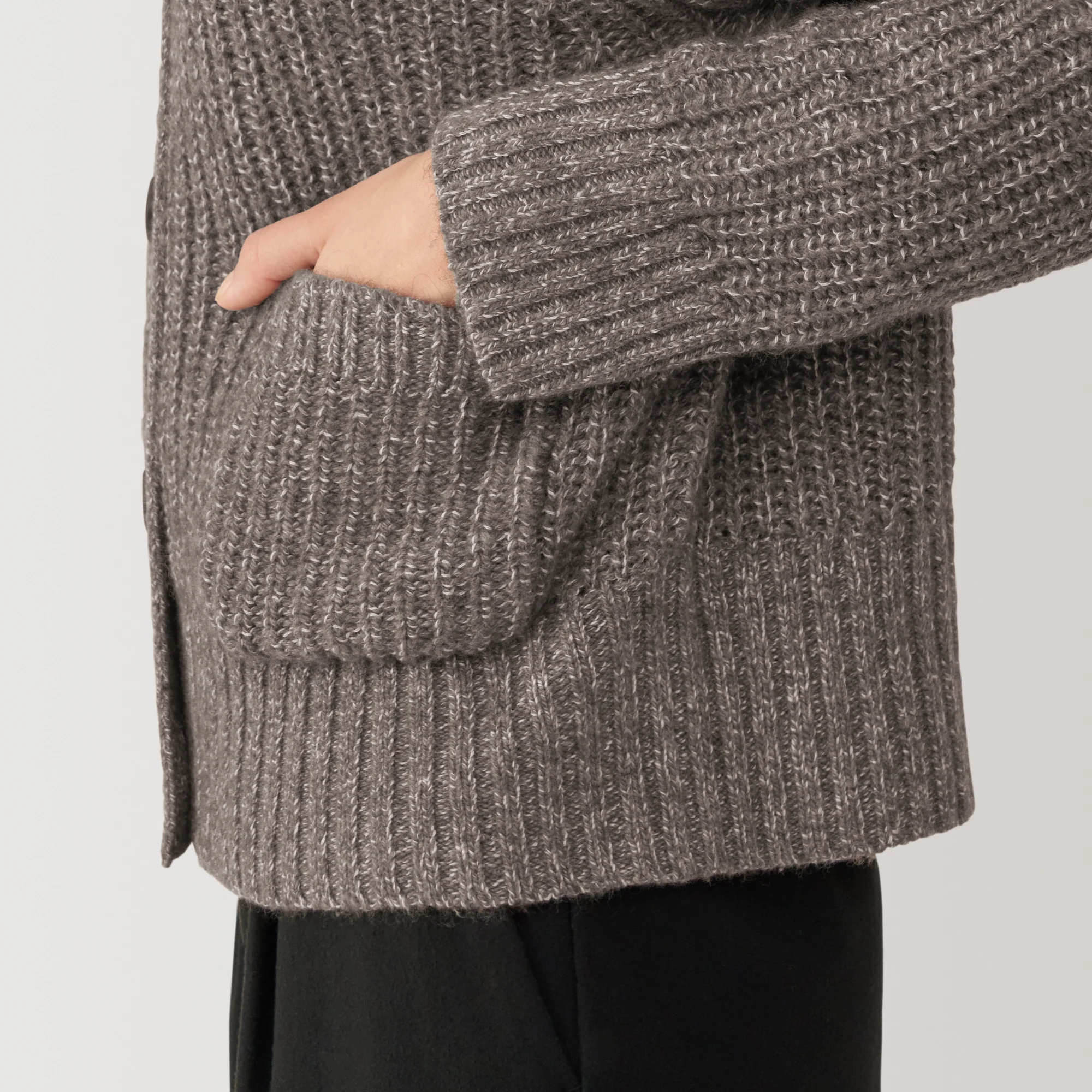 Women's Yak Wool Blend Mock Neck Cardigan - Image 8