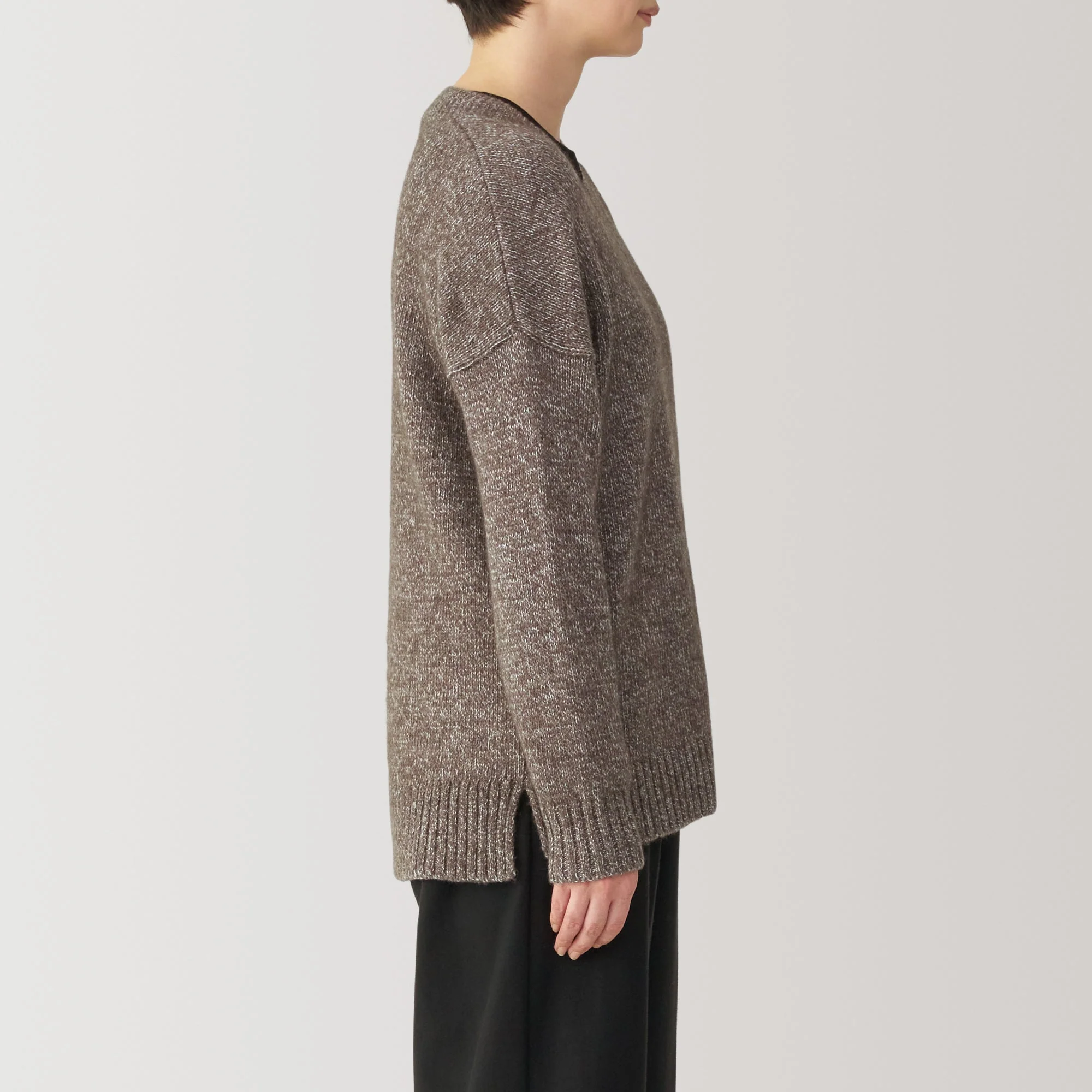 Women's Yak Wool Blend V-Neck Sweater - Image 21