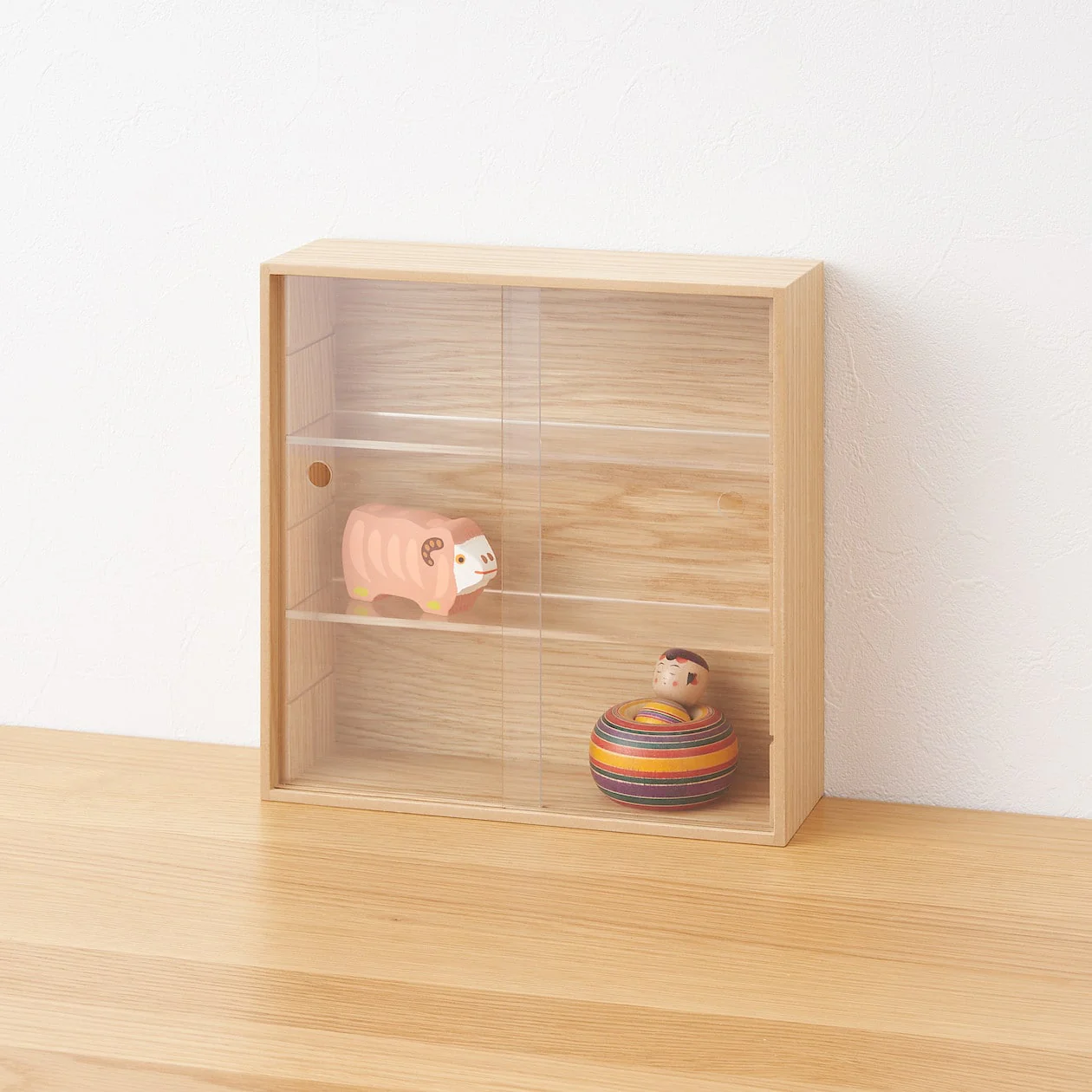 Wooden Display Case with Sliding Doors - Image 2