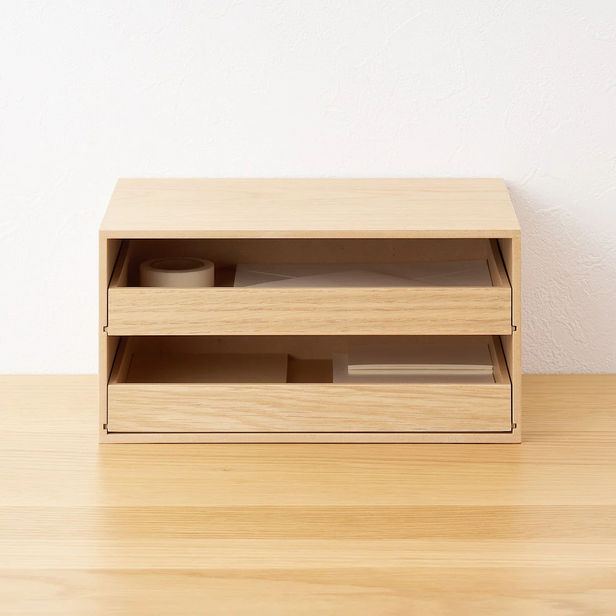 Wooden Storage Tray 2 Drawers - Image 7