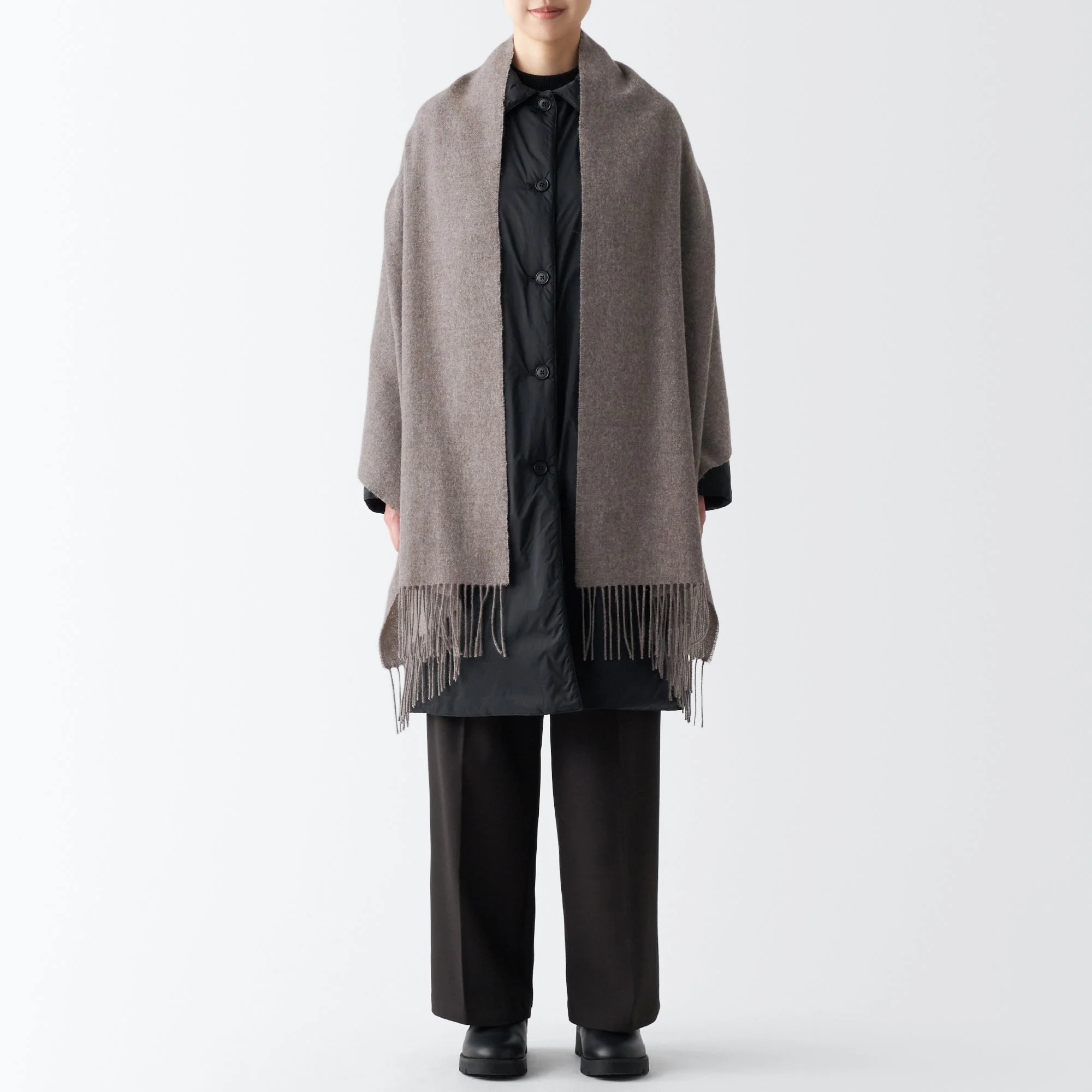 Wool 2-way Large Stole - Image 32