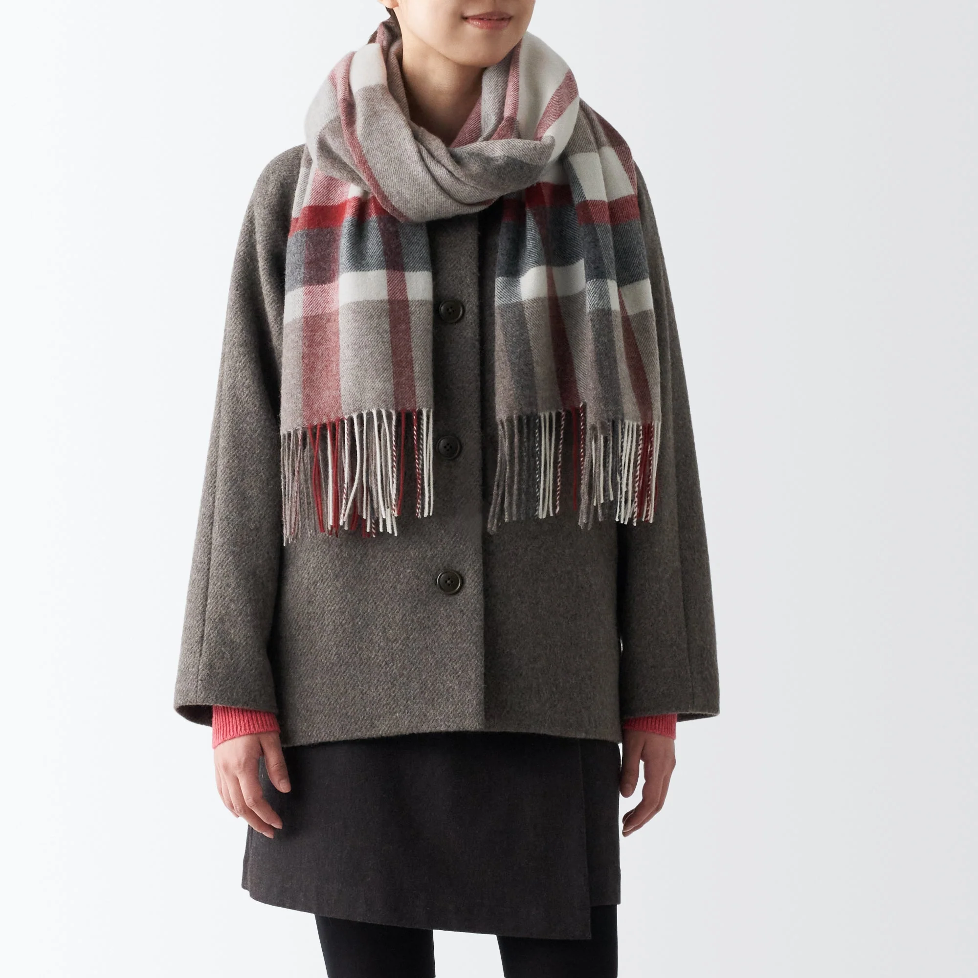 Wool 2-way Patterned Large Stole - Image 12