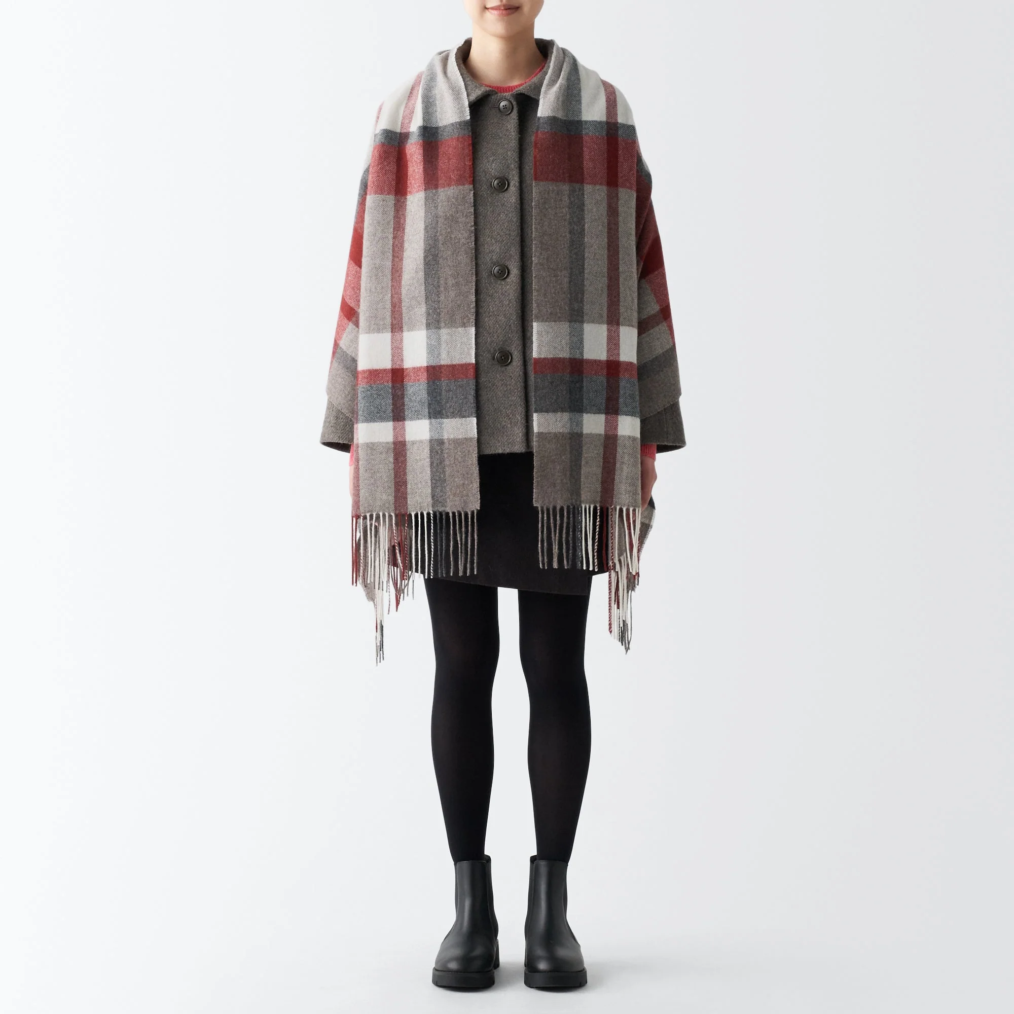 Wool 2-way Patterned Large Stole - Image 13