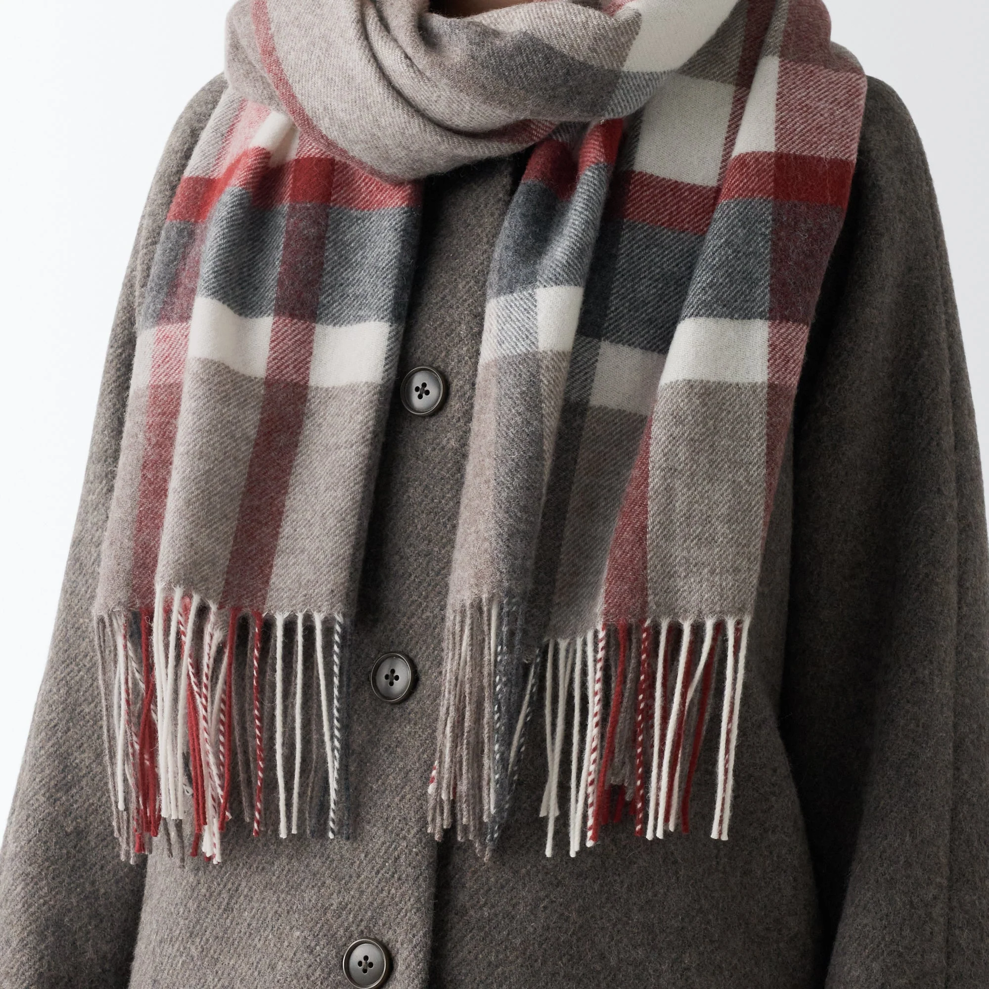 Wool 2-way Patterned Large Stole - Image 16