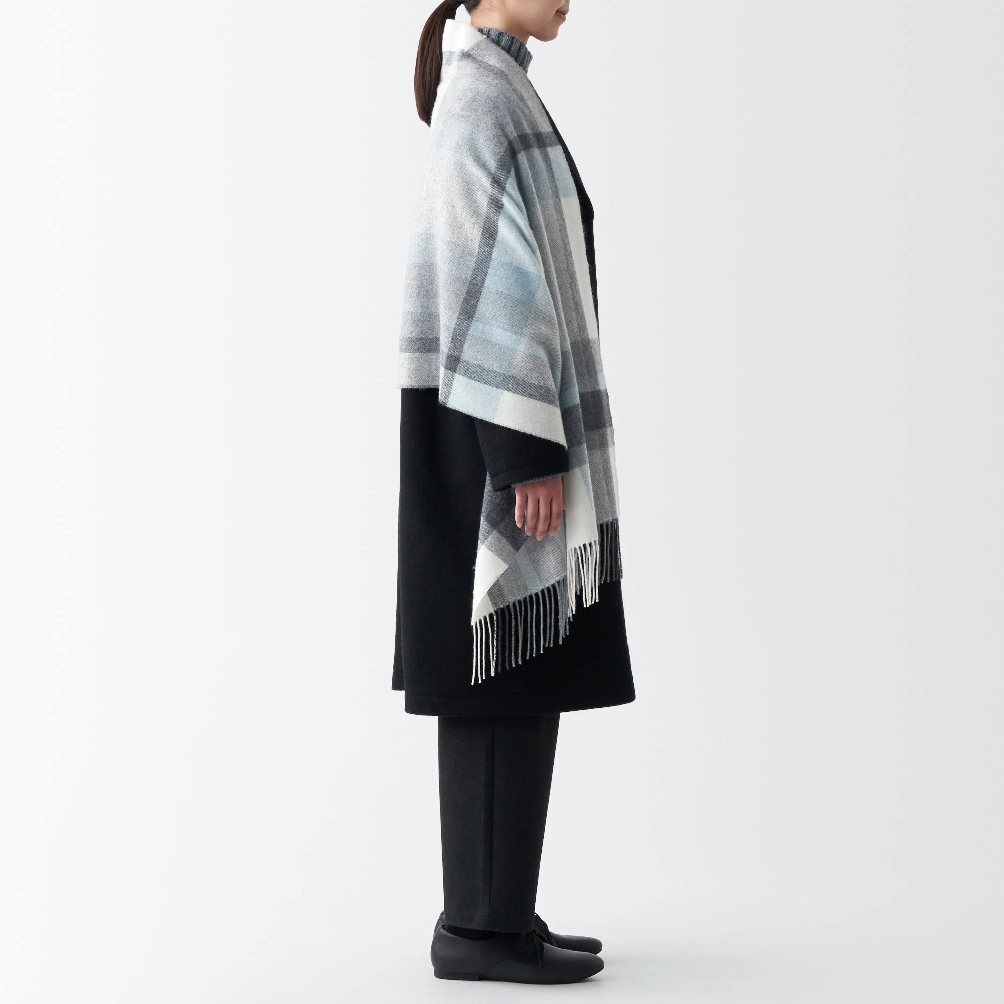 Wool 2-way Patterned Large Stole - Image 23