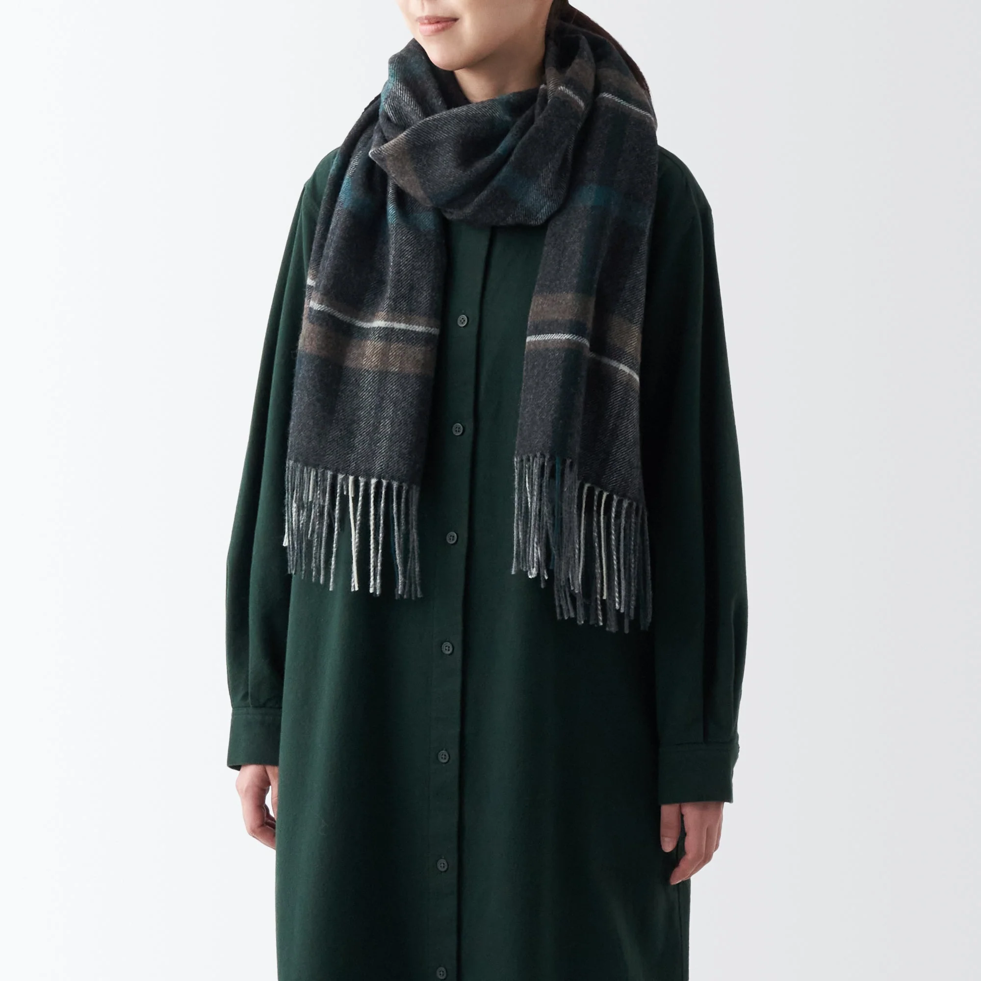 Wool 2-way Patterned Large Stole - Image 29