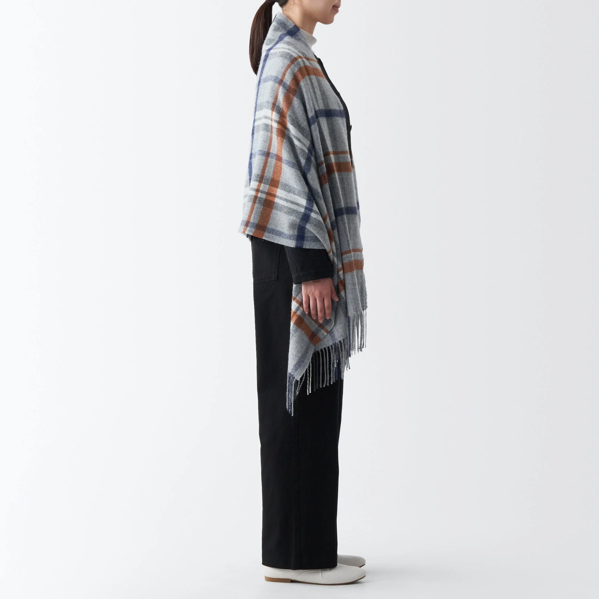 Wool 2-way Patterned Large Stole - Image 5
