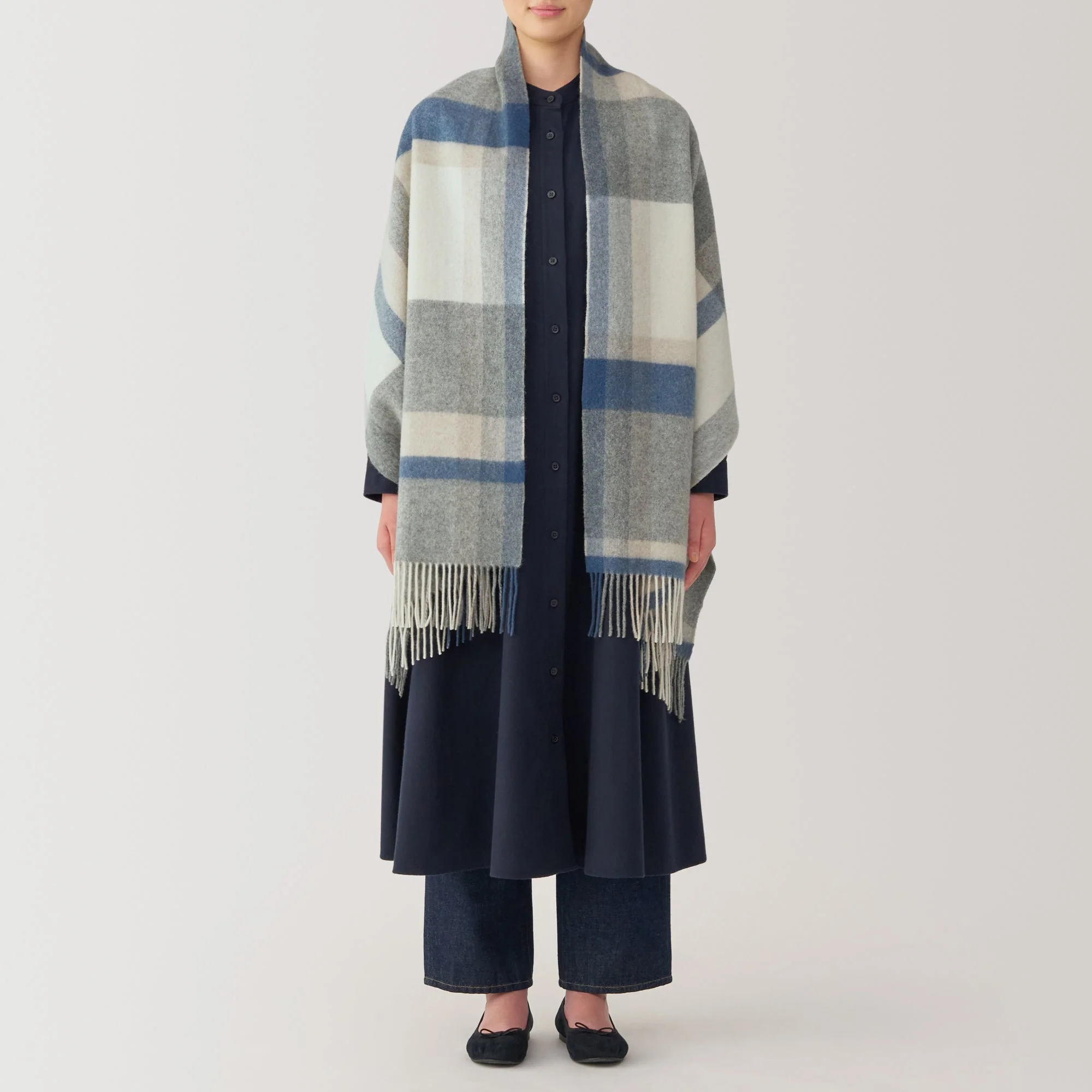 Wool Blanket Patterned Stole - Image 23
