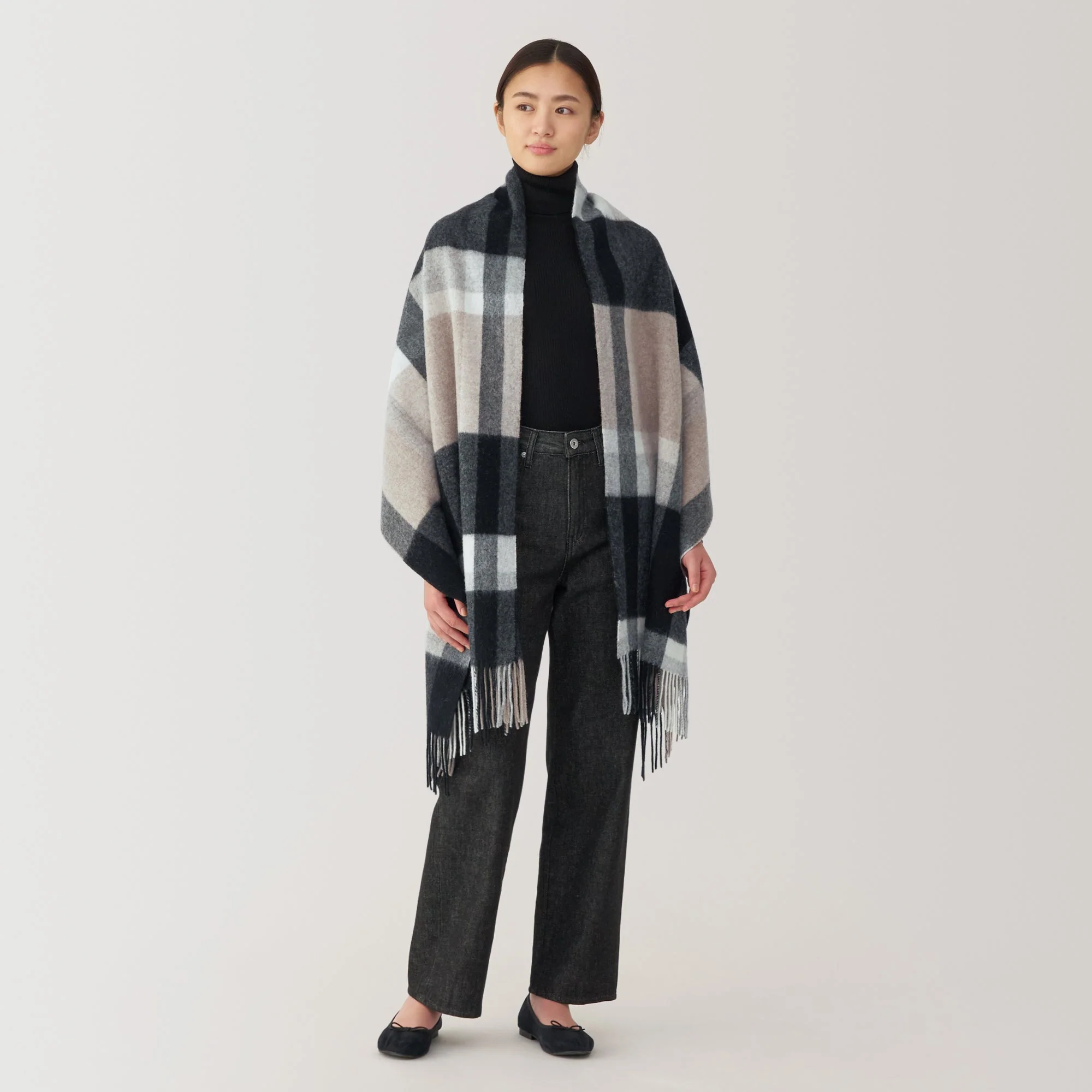 Wool Blanket Patterned Stole - Image 31