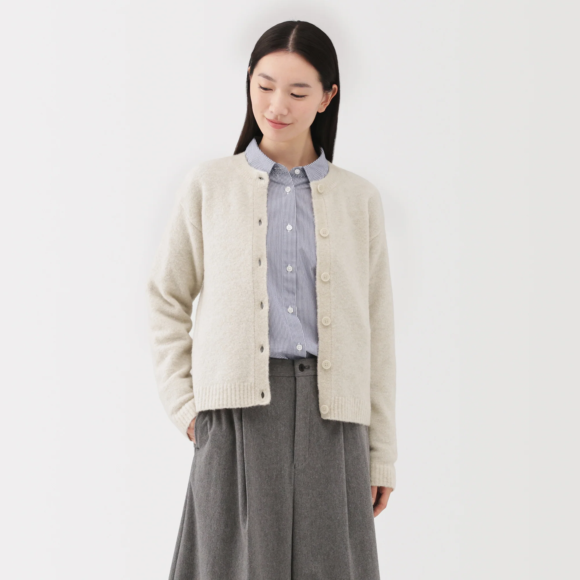 Wool Boucle Cardigan