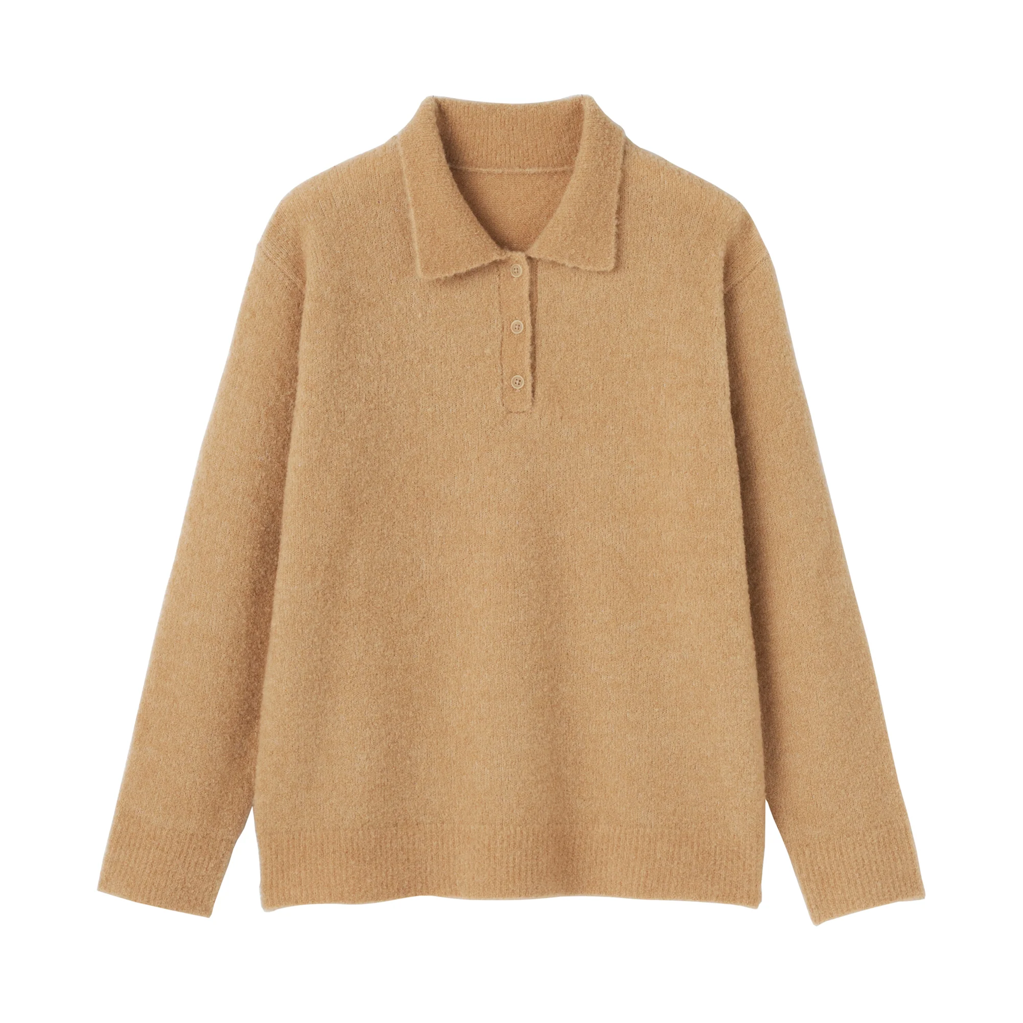 Wool Boucle Polo Sweater - Image 16